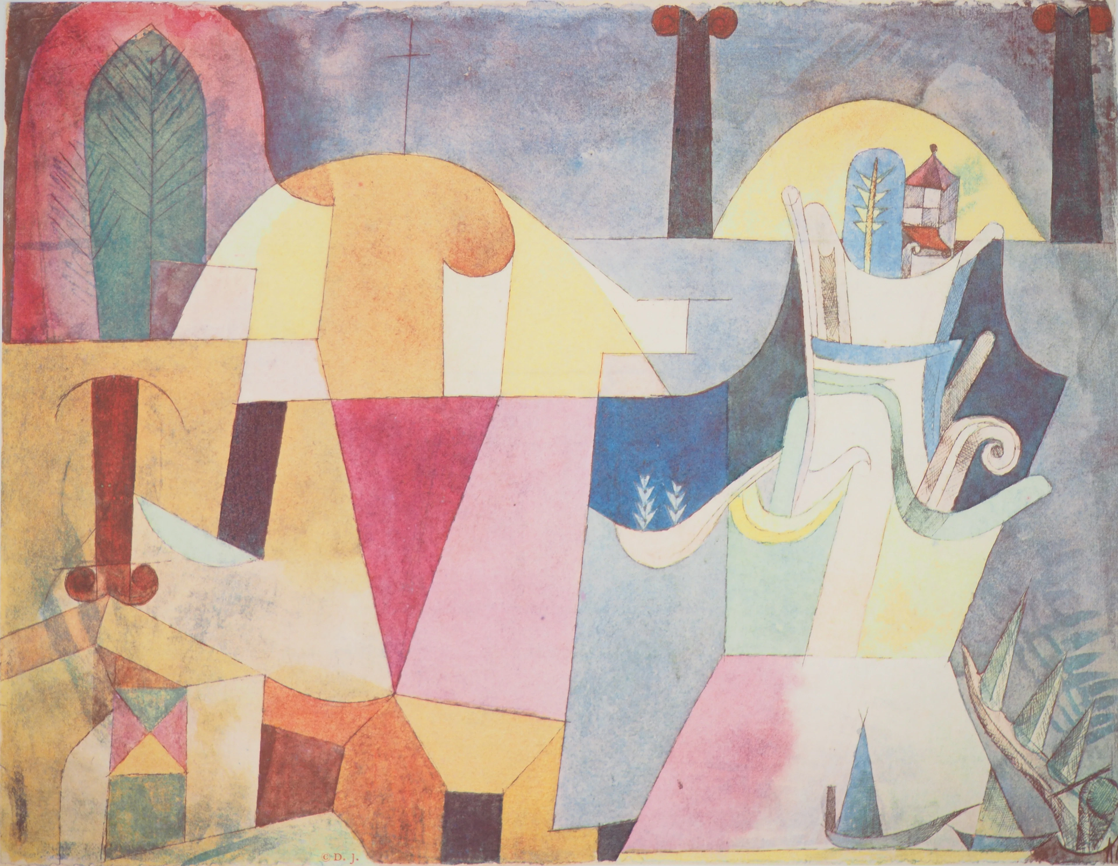 Paul KLEE (d’après) - Paysage onirique, 1964 - Lithographie et pochoir signée