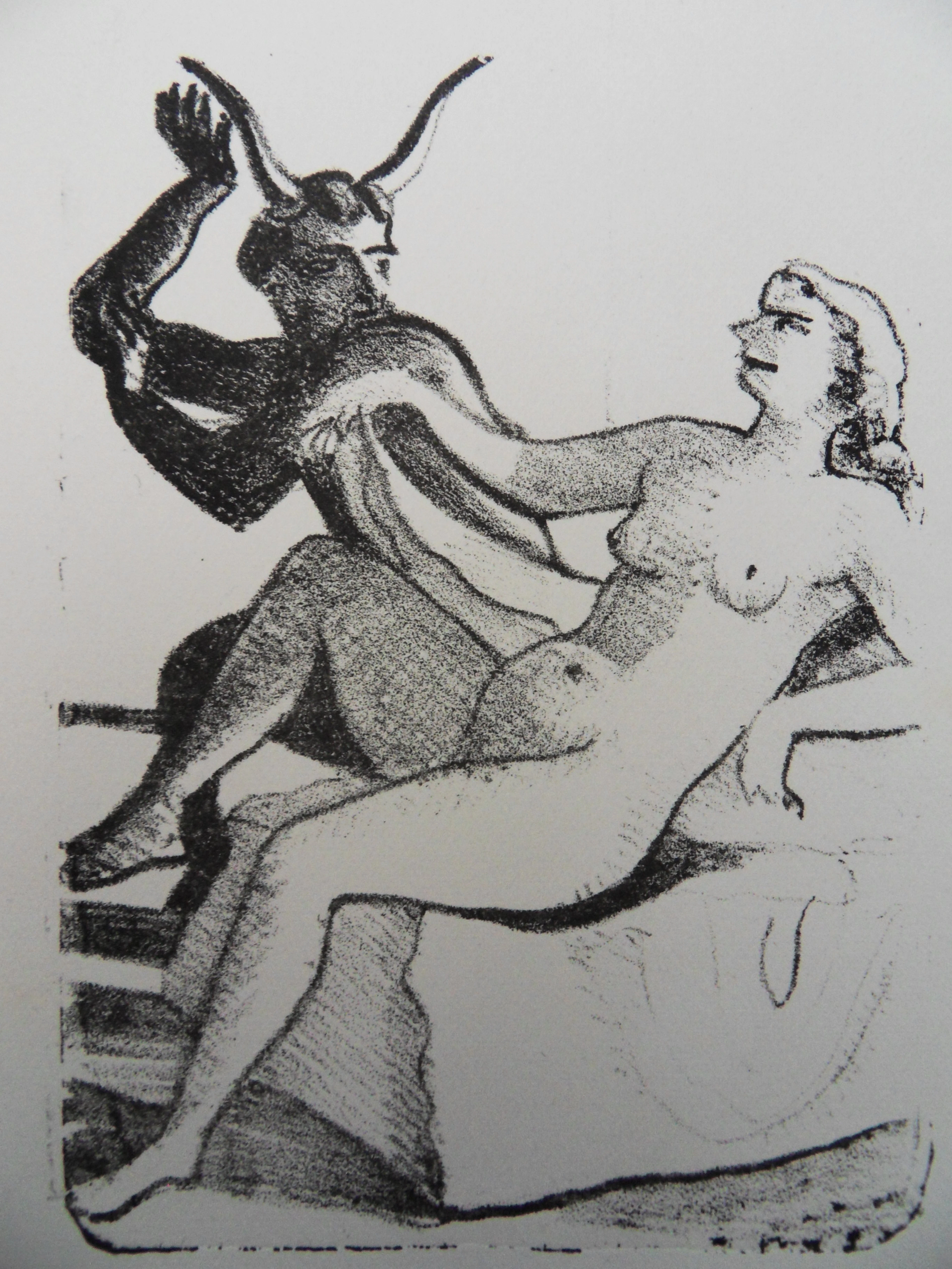 André DERAIN : Tentateur et tentation - Lithographie originale signée