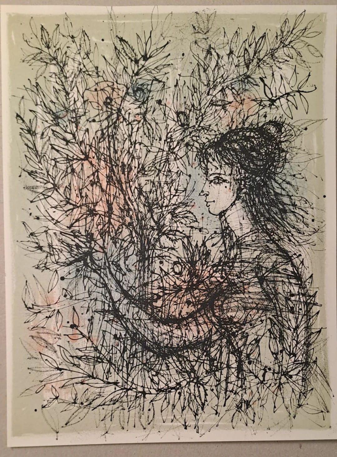 Jean Carzou - La femme et le bouquet - Lithographie originale