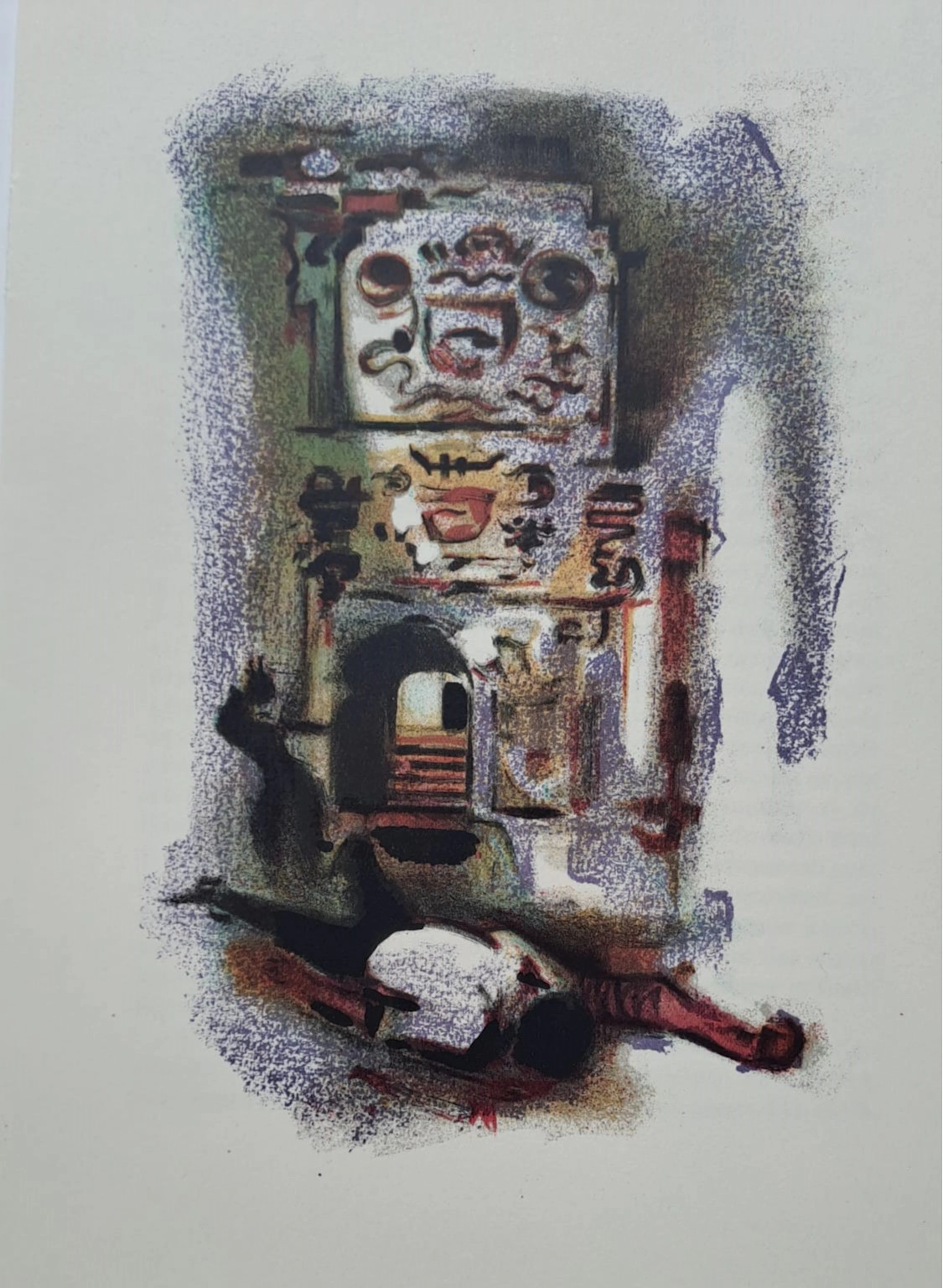 Alexandre Garbell - Le cadavre - Lithographie originale