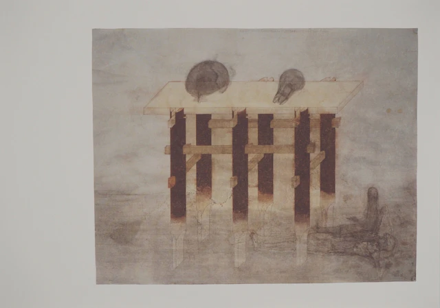 Walter PICHLER : Vanité, Installation de crânes, Héliogravure