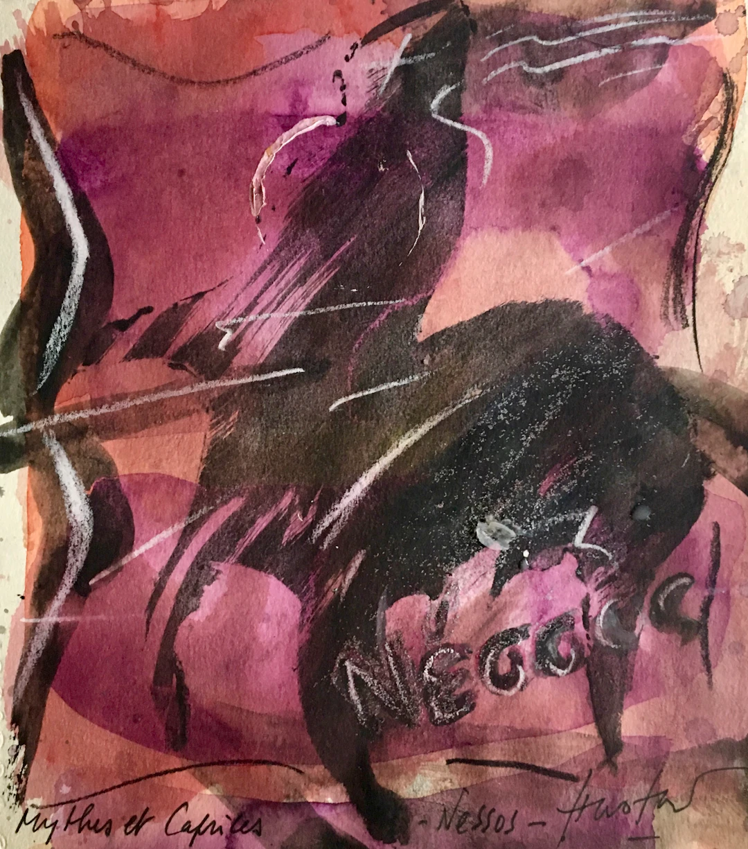 HASTAIRE - Nessos II, 1993 - Technique mixte signée