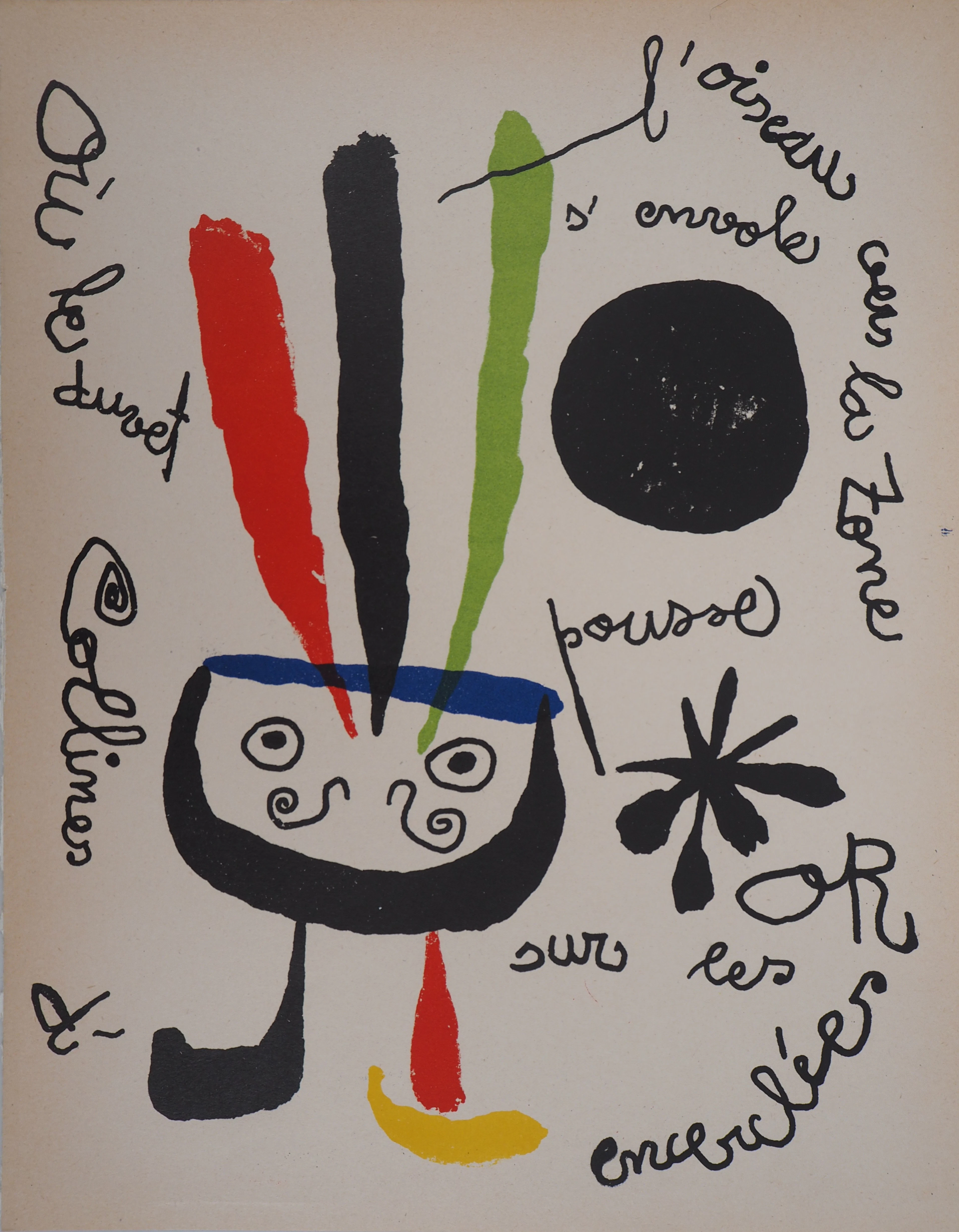 Joan MIRO - L’oiseau - Lithographie originale
