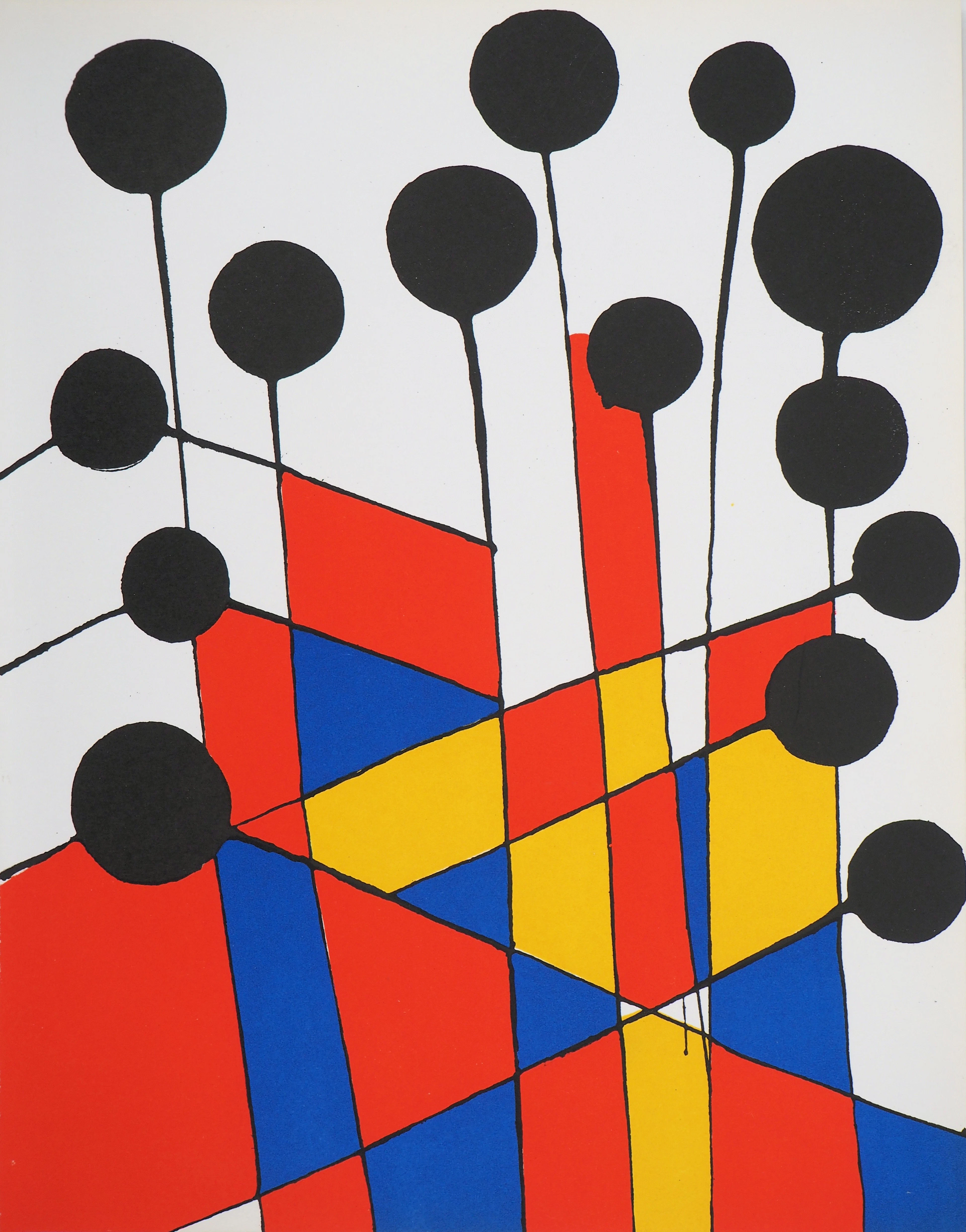 Alexander CALDER - Ballons et mosaique - Lithographie originale 1971