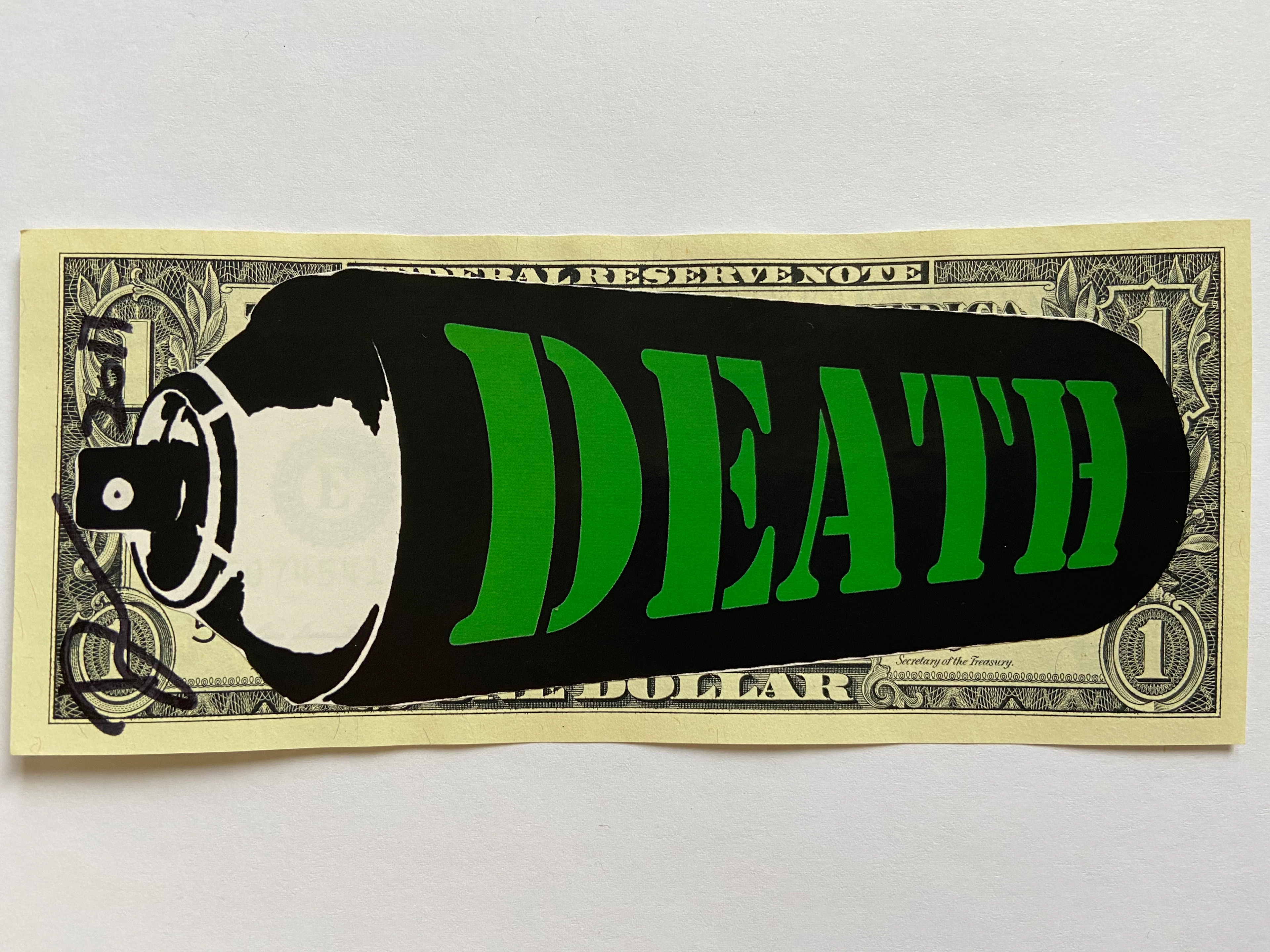 Death NYC - Green Death Spray, 2017 - Collage