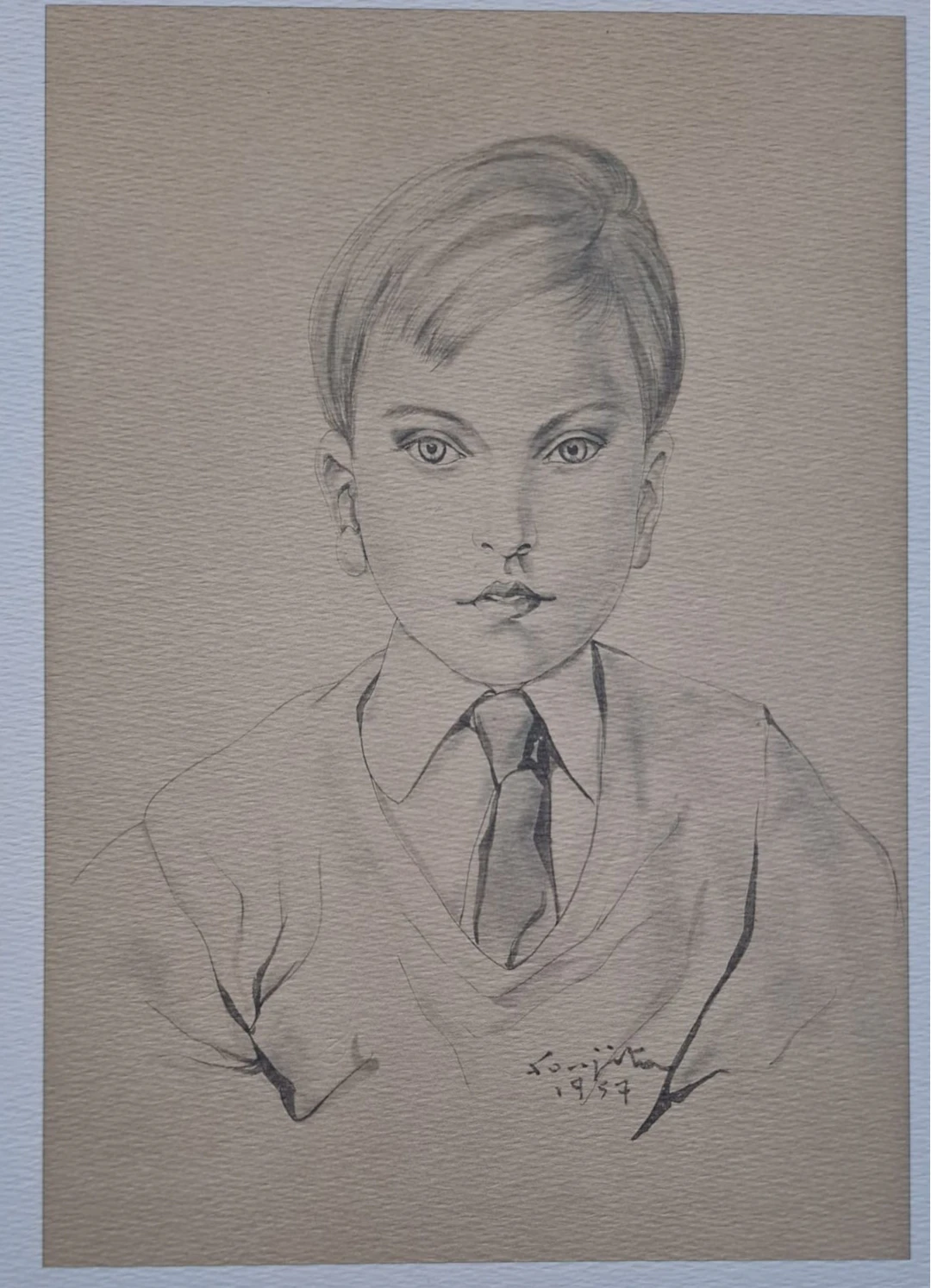 Léonard Foujita (d’après) - Portrait de Jean-Noël Prade - Impression