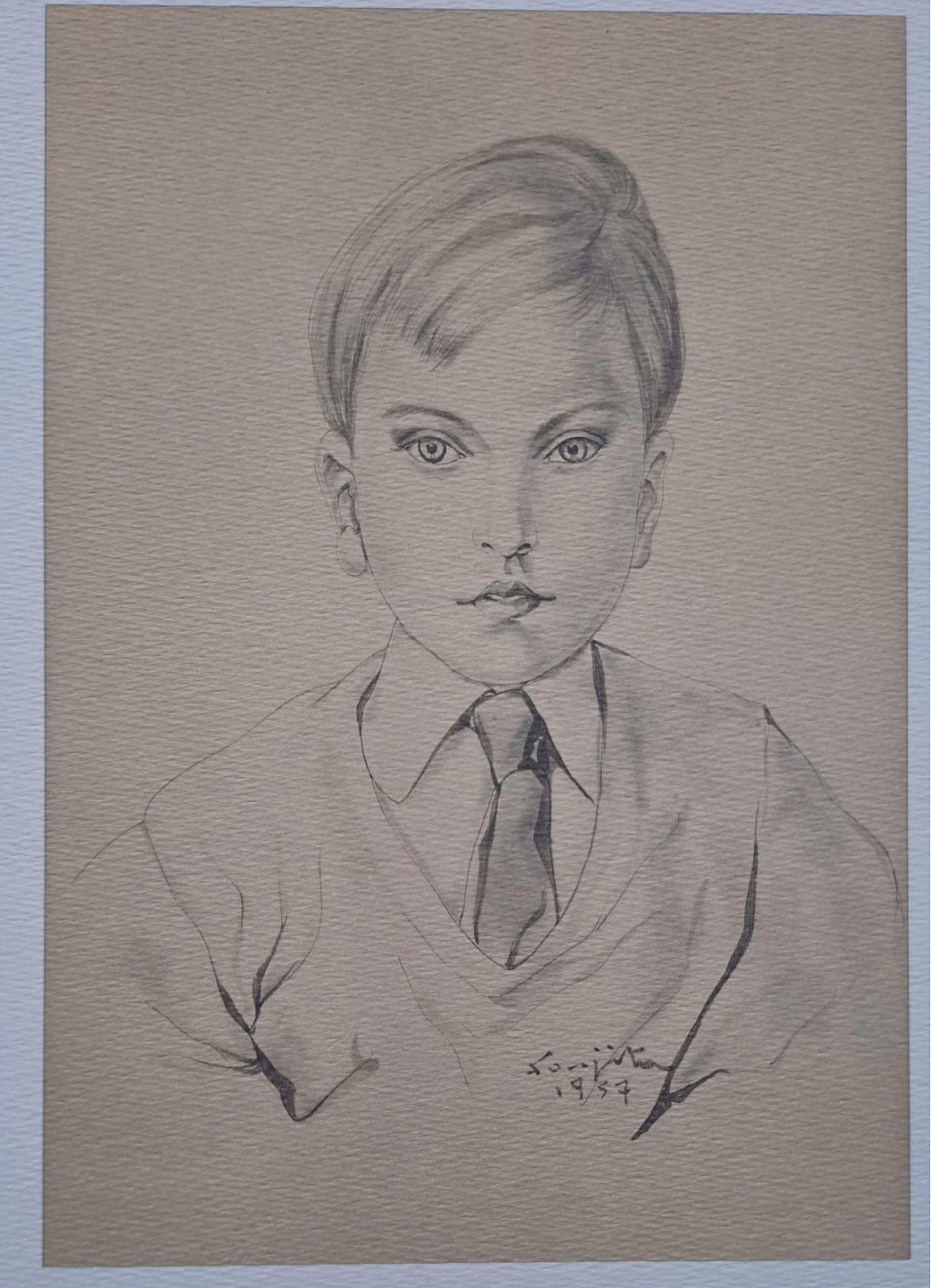 Léonard Foujita (d’après) - Portrait de Jean-Noël Prade - Impression