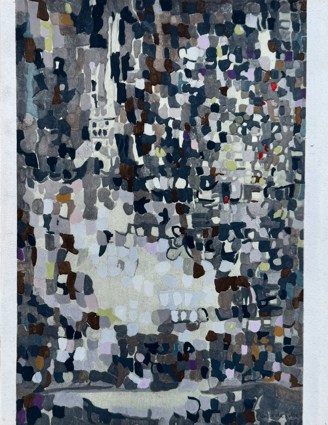 Maria VIEIRA DA SILVA - Composition, 1956 - Pochoir signée dans la planche