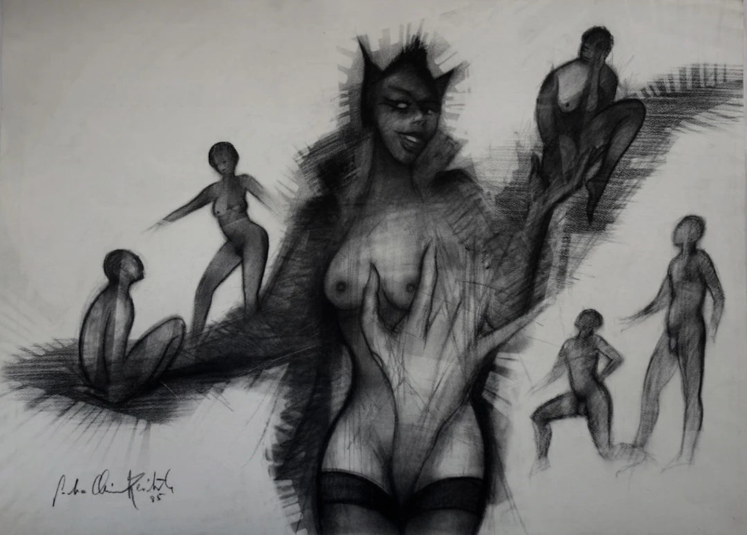 Sacha CHIMKEVITCH : Etoile du désir - Dessin original au pastel signé