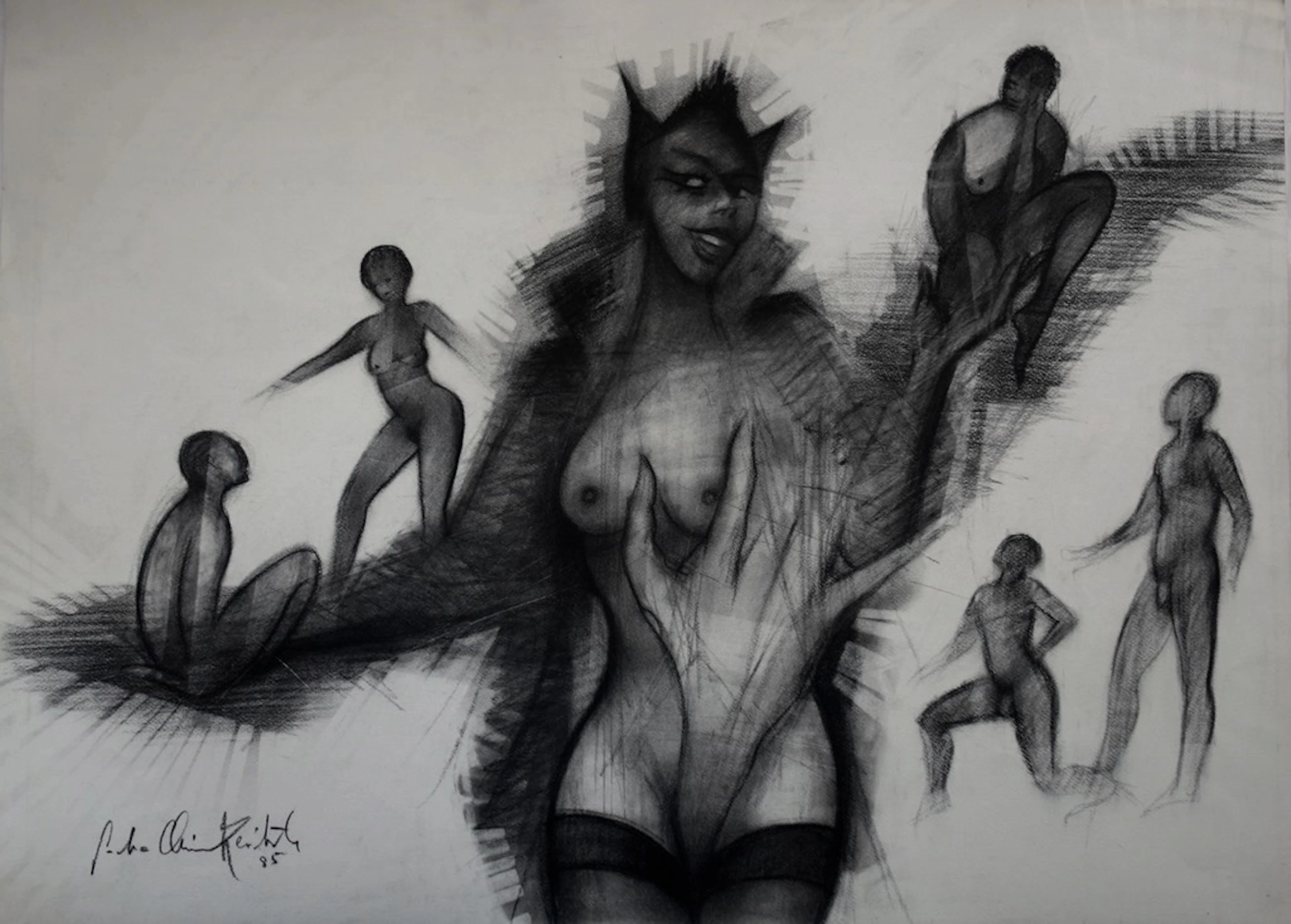 Sacha CHIMKEVITCH : Etoile du désir - Dessin original au pastel signé