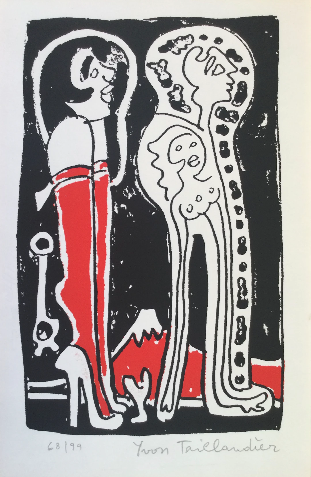 Yvon TAILLANDIER - Sans titre - Lithographie originale signée à la main