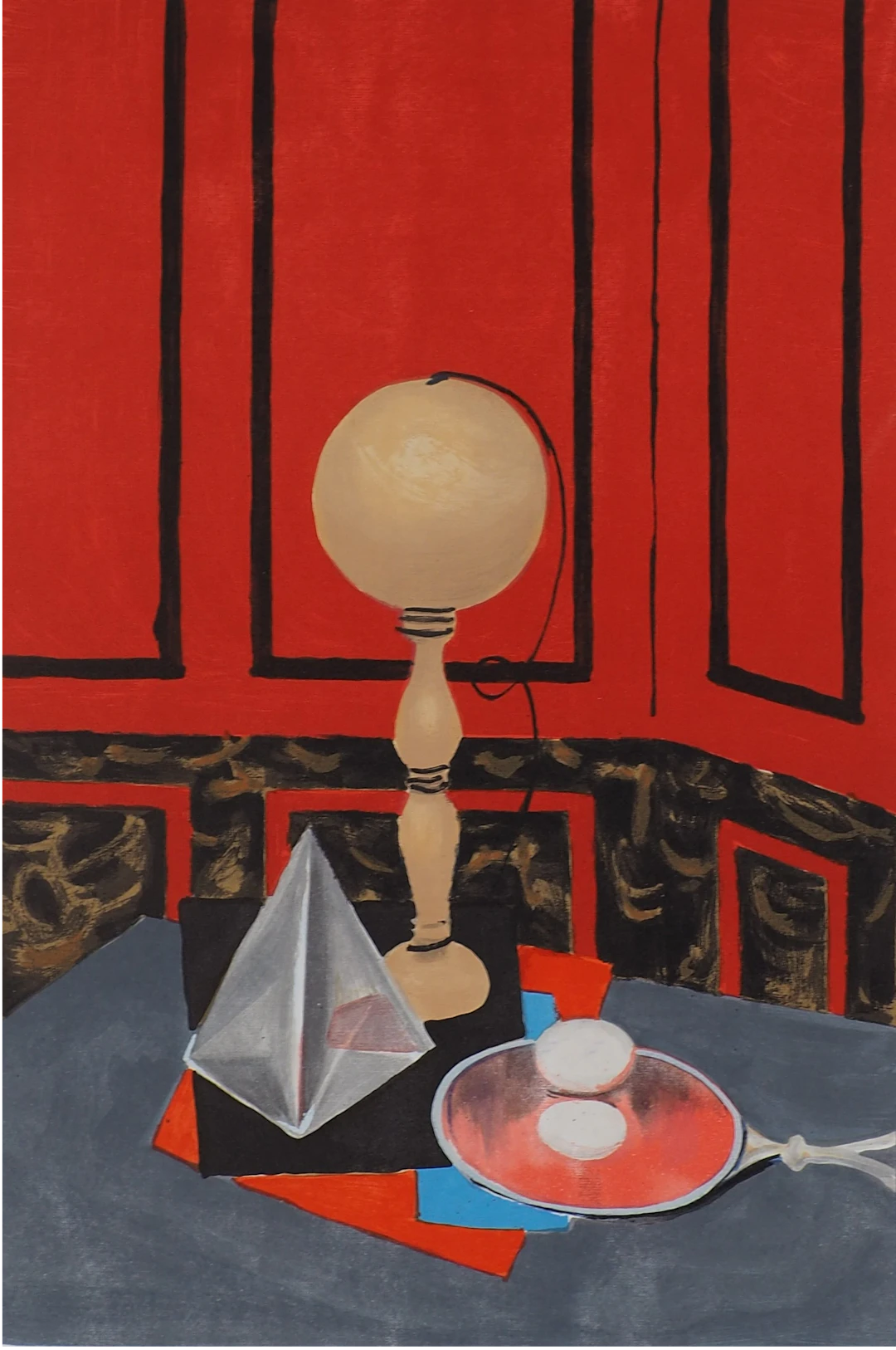 Roger CHAPELAIN-MIDY - Surréalisme, Nature morte au bilboquet - Lithographie