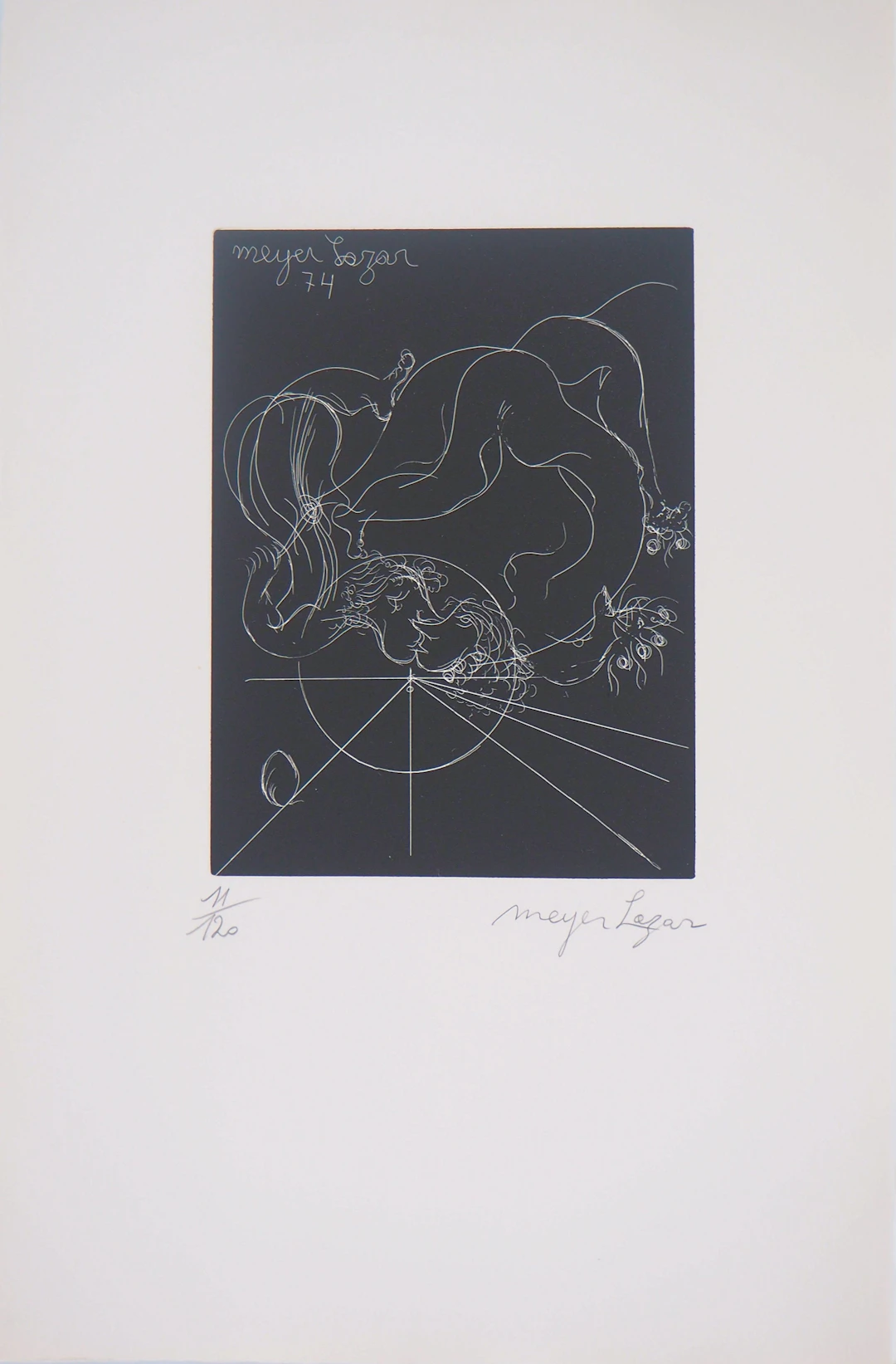 Meyer LAZAR : Toutes les dimensions de l’amour, Gravure originale signée