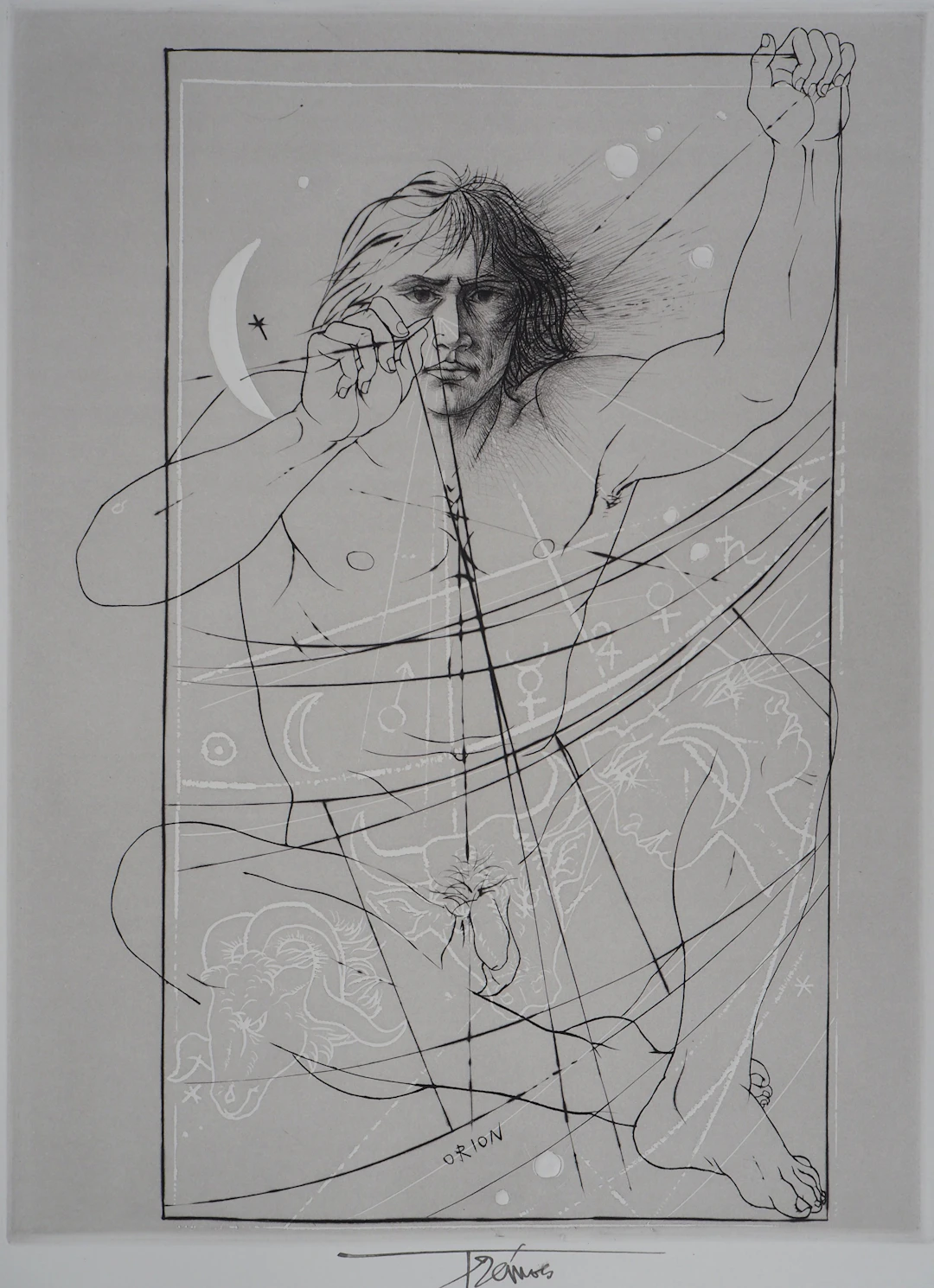 Pierre-Yves TRÉMOIS : Orion - Gravure originale signée
