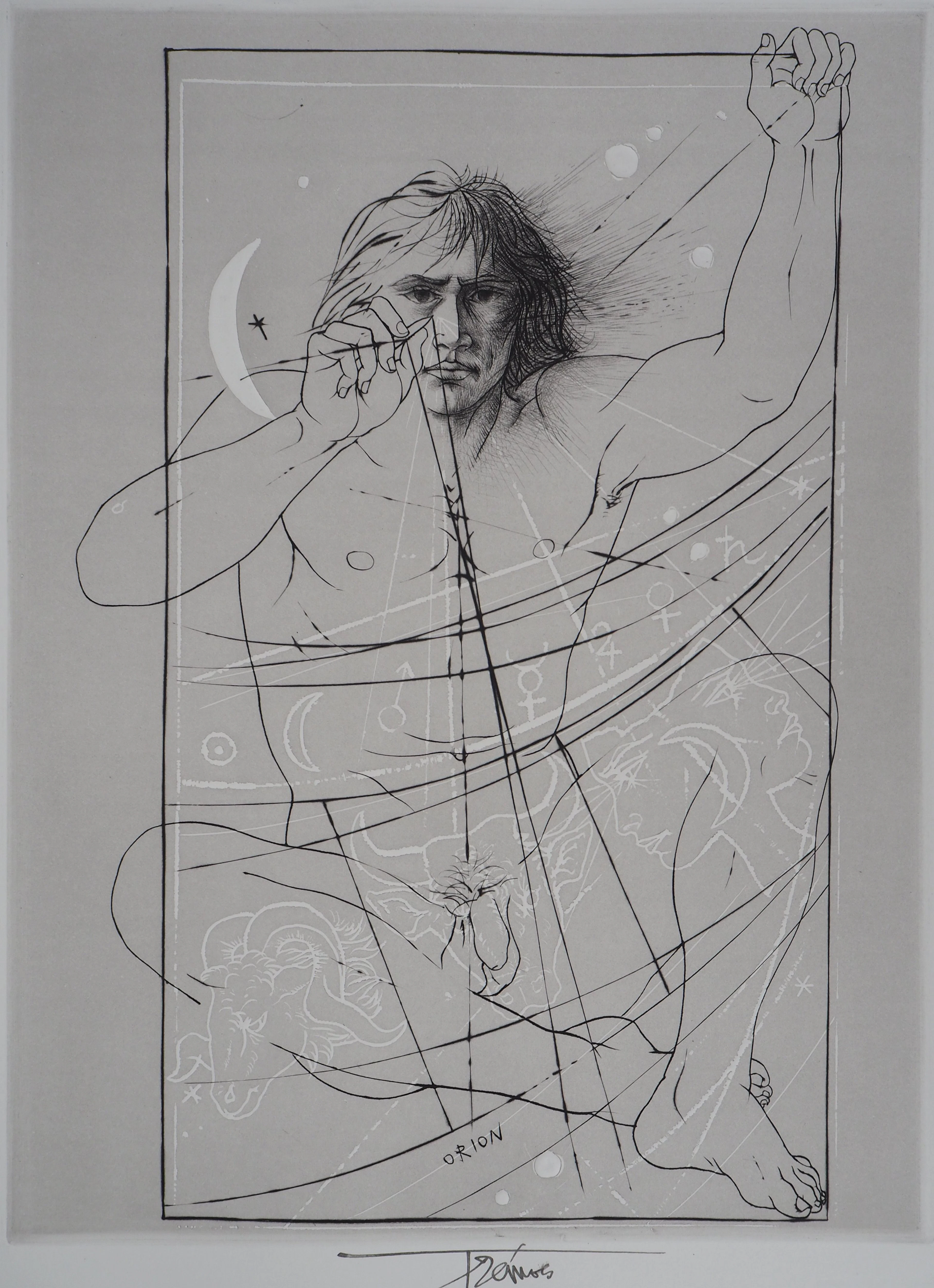 Pierre-Yves TRÉMOIS : Orion - Gravure originale signée