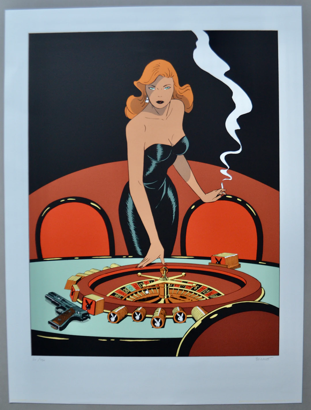 Philippe Berthet - Pin-Up - Las Vegas, 2002 - Sérigraphie signée au crayon