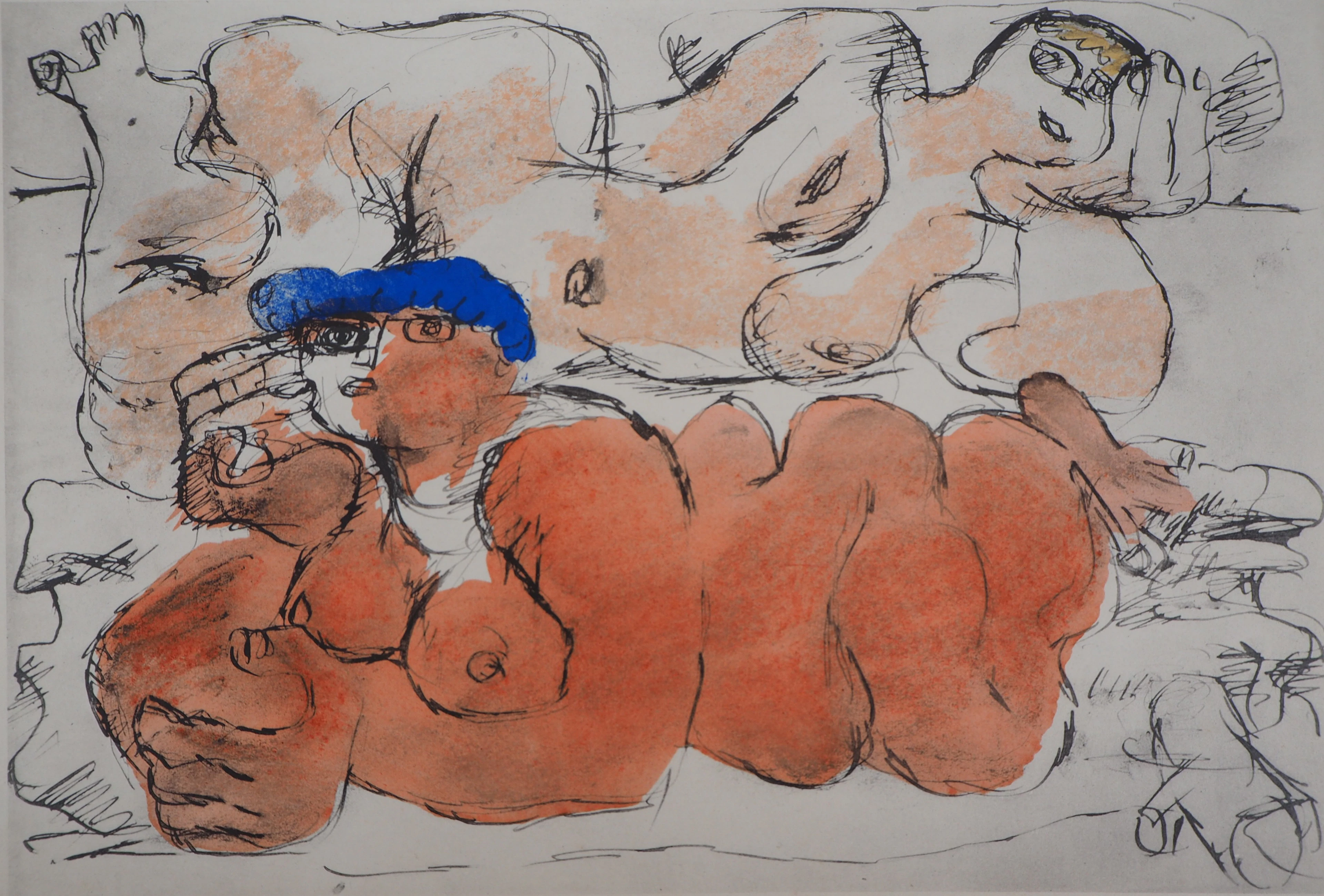 Le Corbusier : Deux nus couchés - Lithographie, 1938