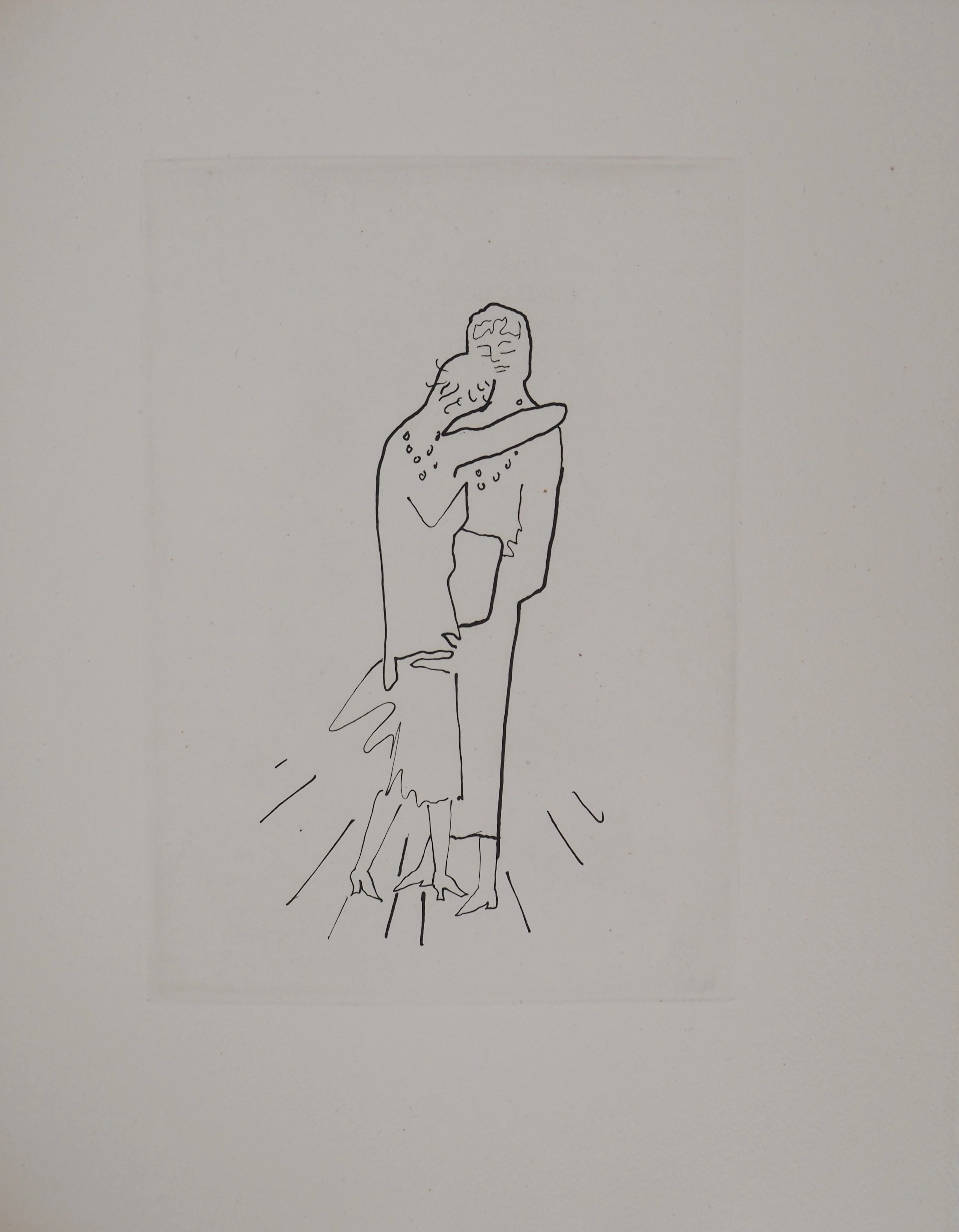 Jean COCTEAU : Le bal du comte d’Orgel, Douceur maternelle, gravure originale
