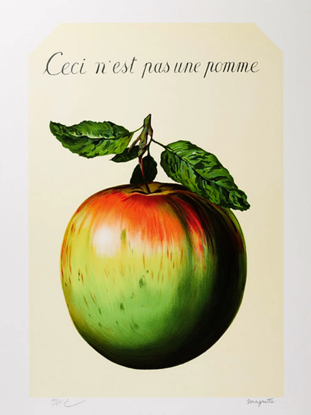 René Magritte - Ceci n’est pas une pomme, Lithographie