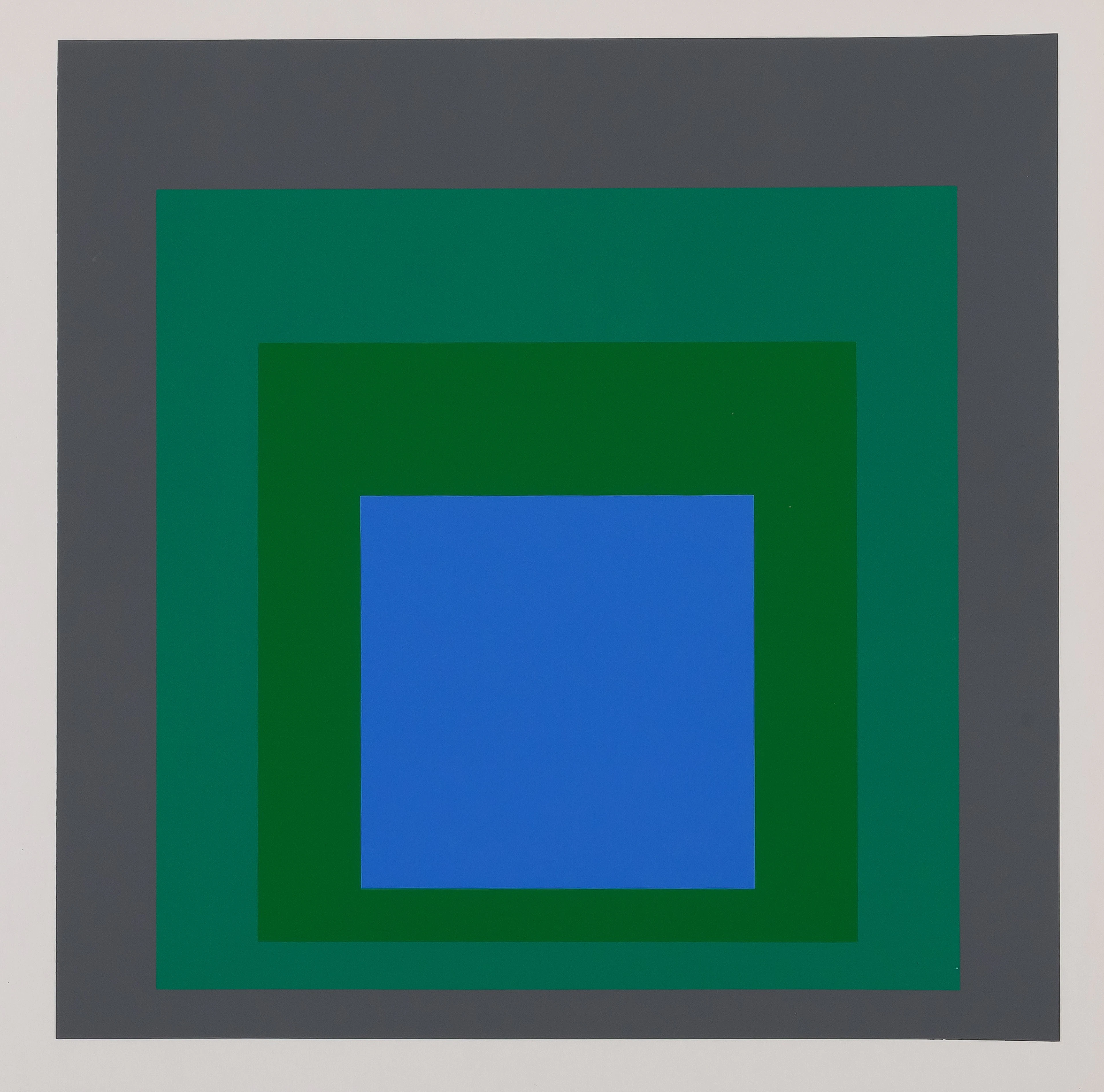 Josef ALBERS : Homage to the square, Blue Look - Sérigraphie en couleurs