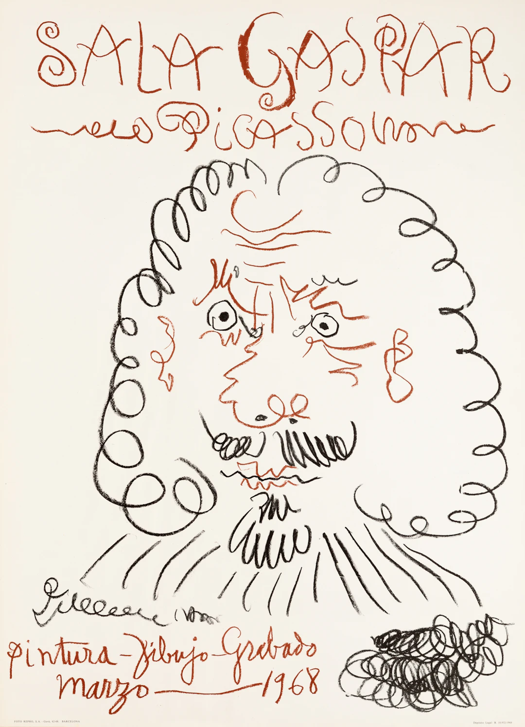 Pablo PICASSO : Le Gentilhomme - Affiche originale signée