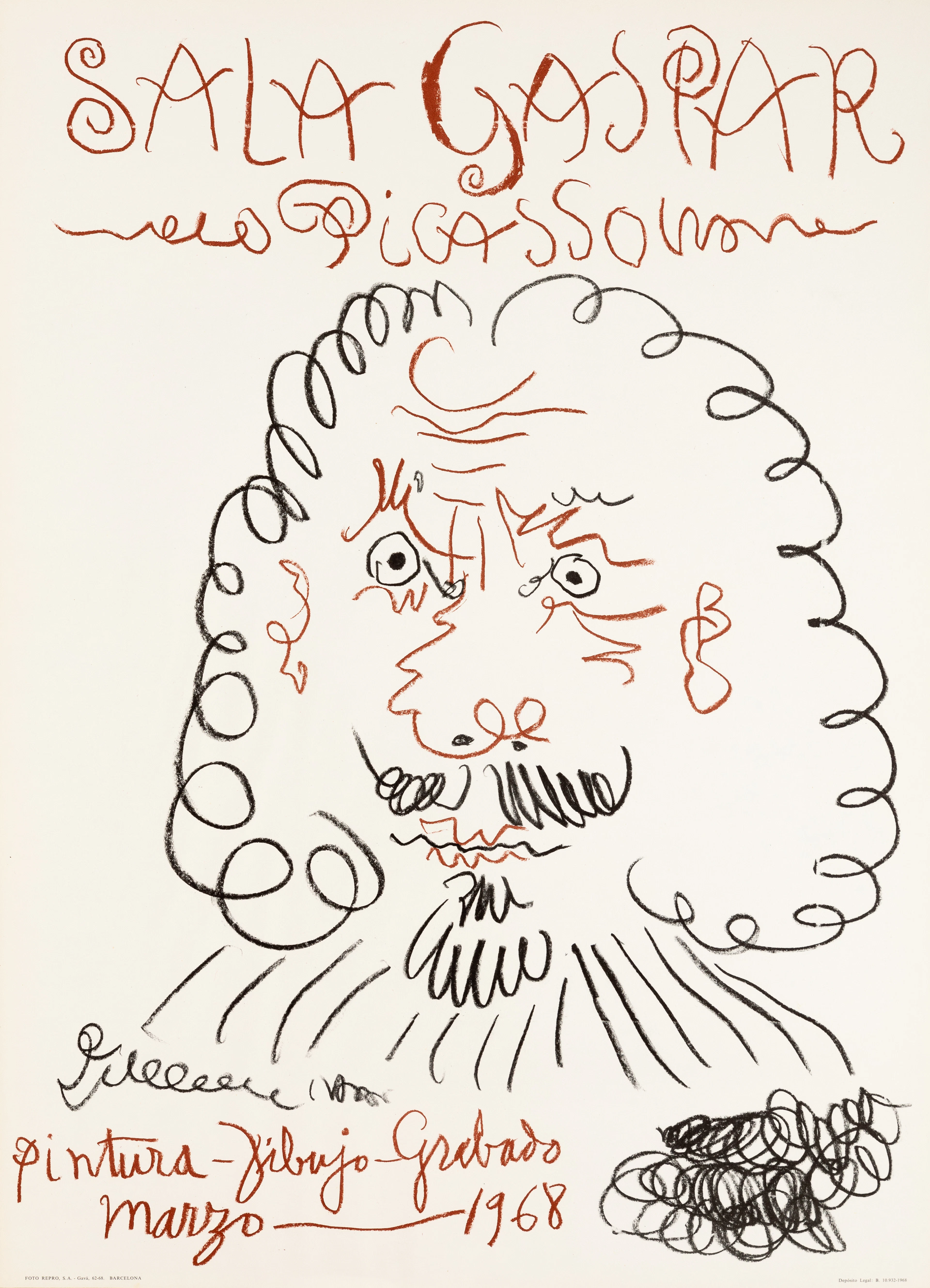 Pablo PICASSO : Le Gentilhomme - Affiche originale signée