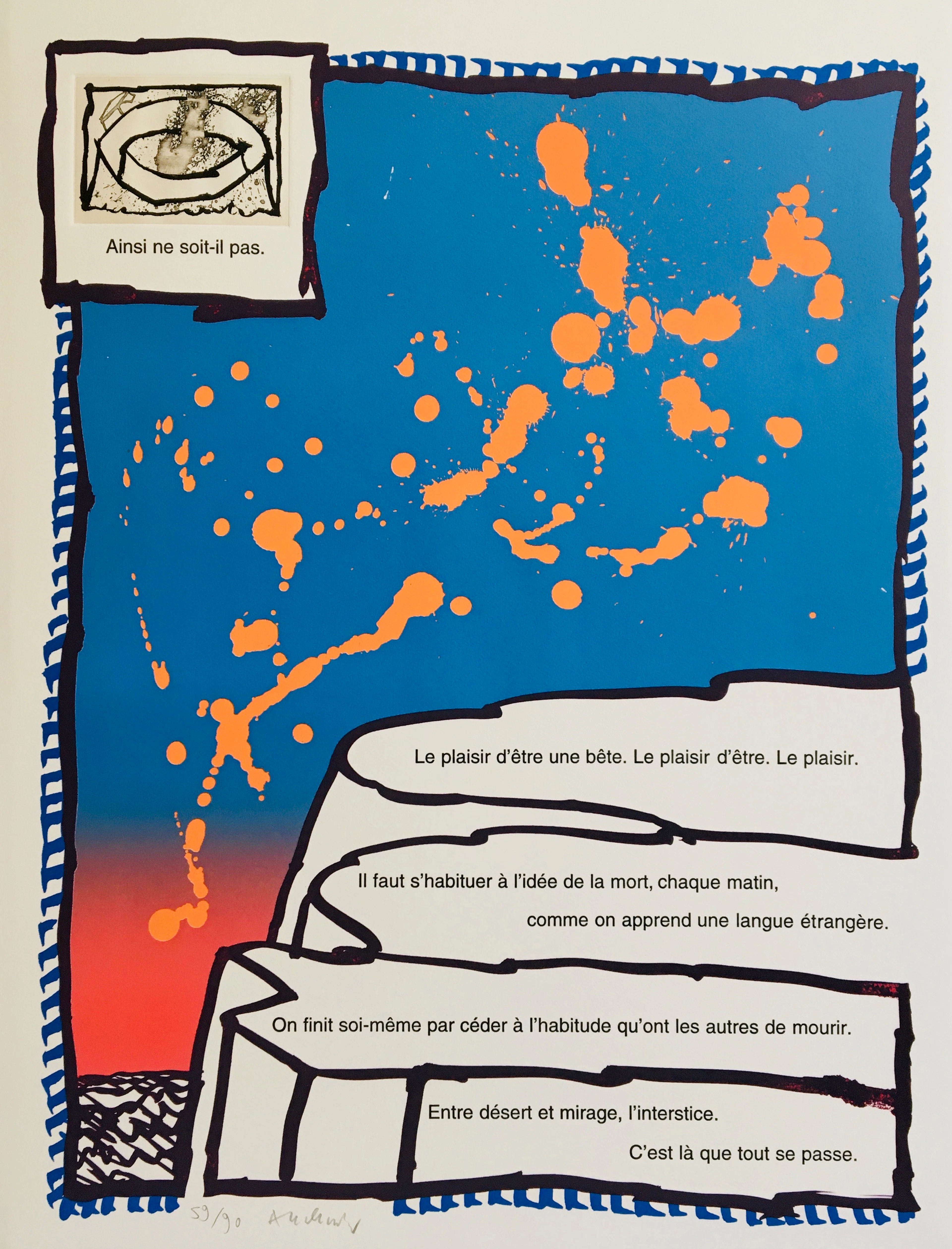 Pierre ALECHINSKY - Ainsi ne soit-il pas, 1986 - Lithographie et eau-forte