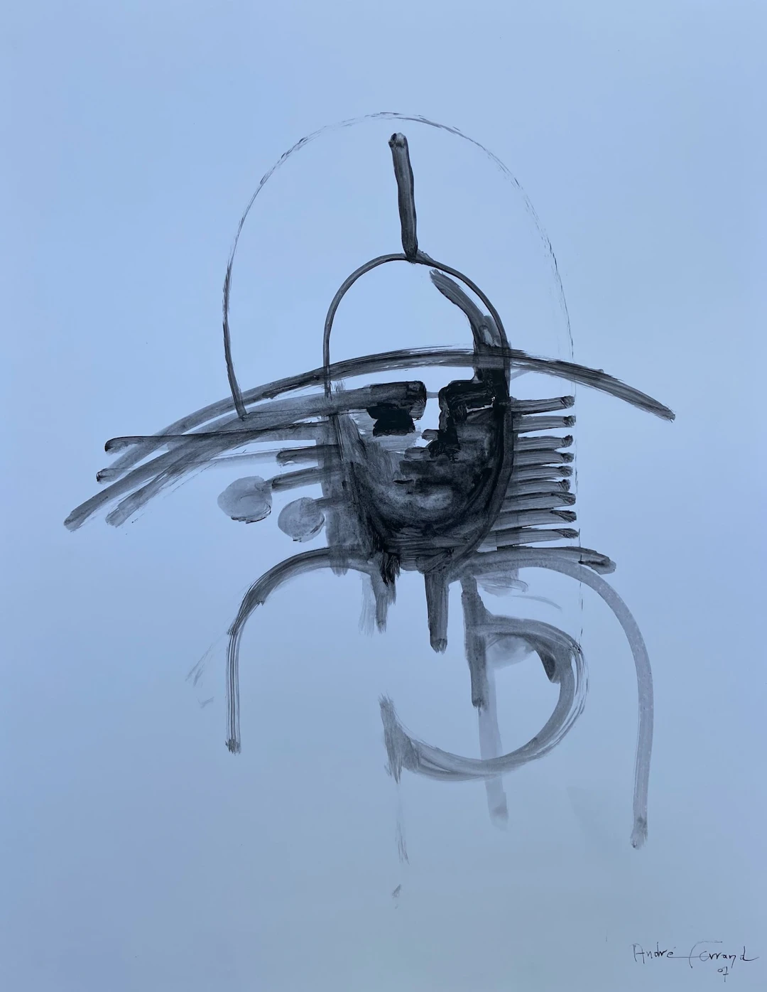 André FERRAND - Portrait 2, c.2007 - Dessin signé