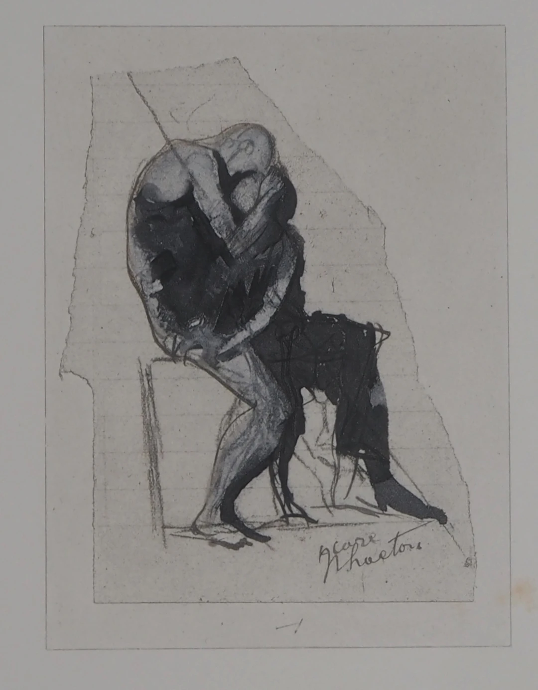 Auguste RODIN : Tendre baiser, Gravure