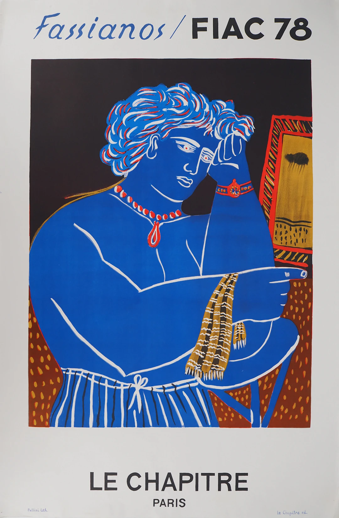 Alekos FASSIANOS : Penseur à la montre (FIAC1978) - Lithographie originale