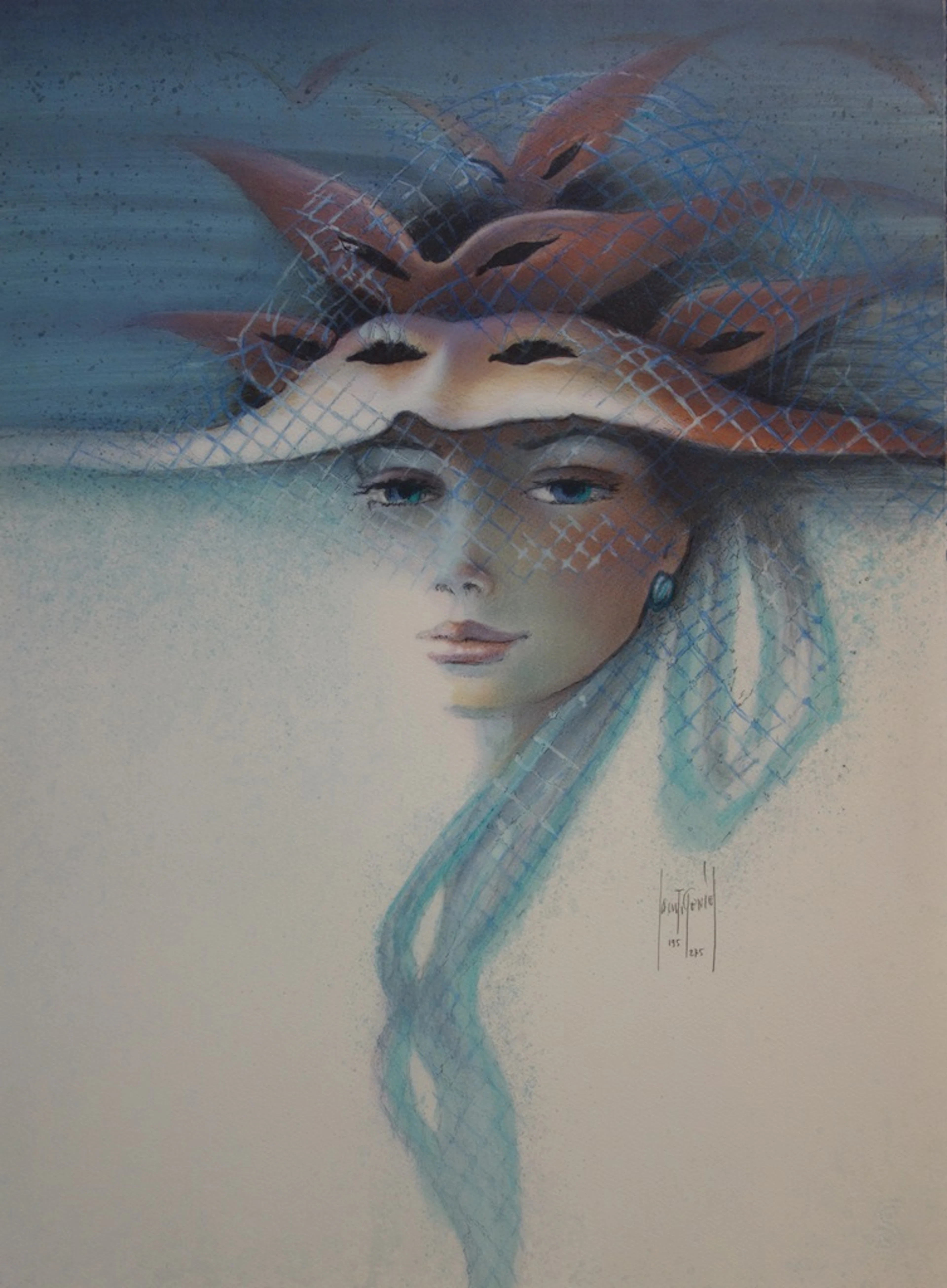 Francis de SAINT GENIES : Violette - Lithographie originale signée