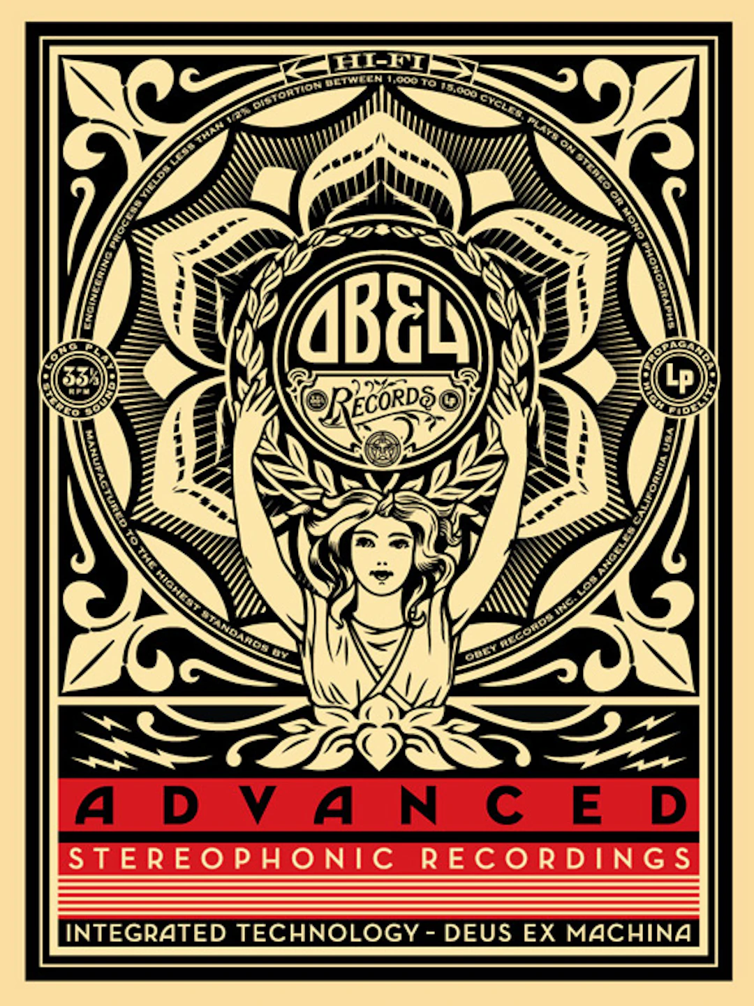 Shepard FAIREY (Obey) - Lotus Woman, 2013 - Sérigraphie signée au crayon