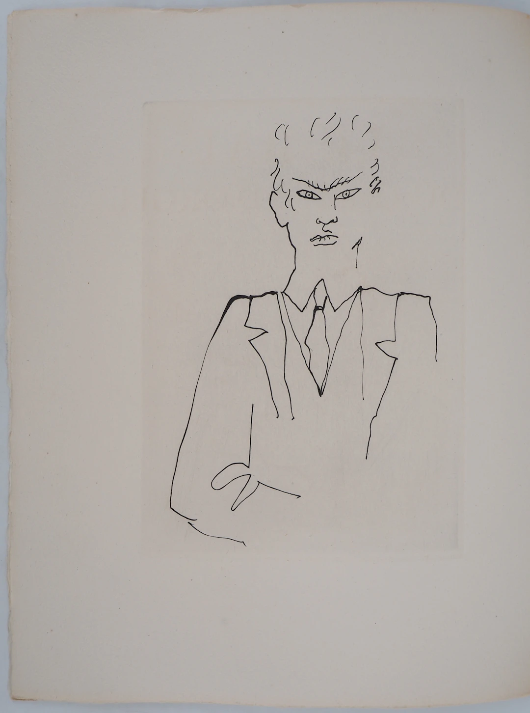 Jean COCTEAU : Le bal du comte d'Orgel, L'amant, gravure originale