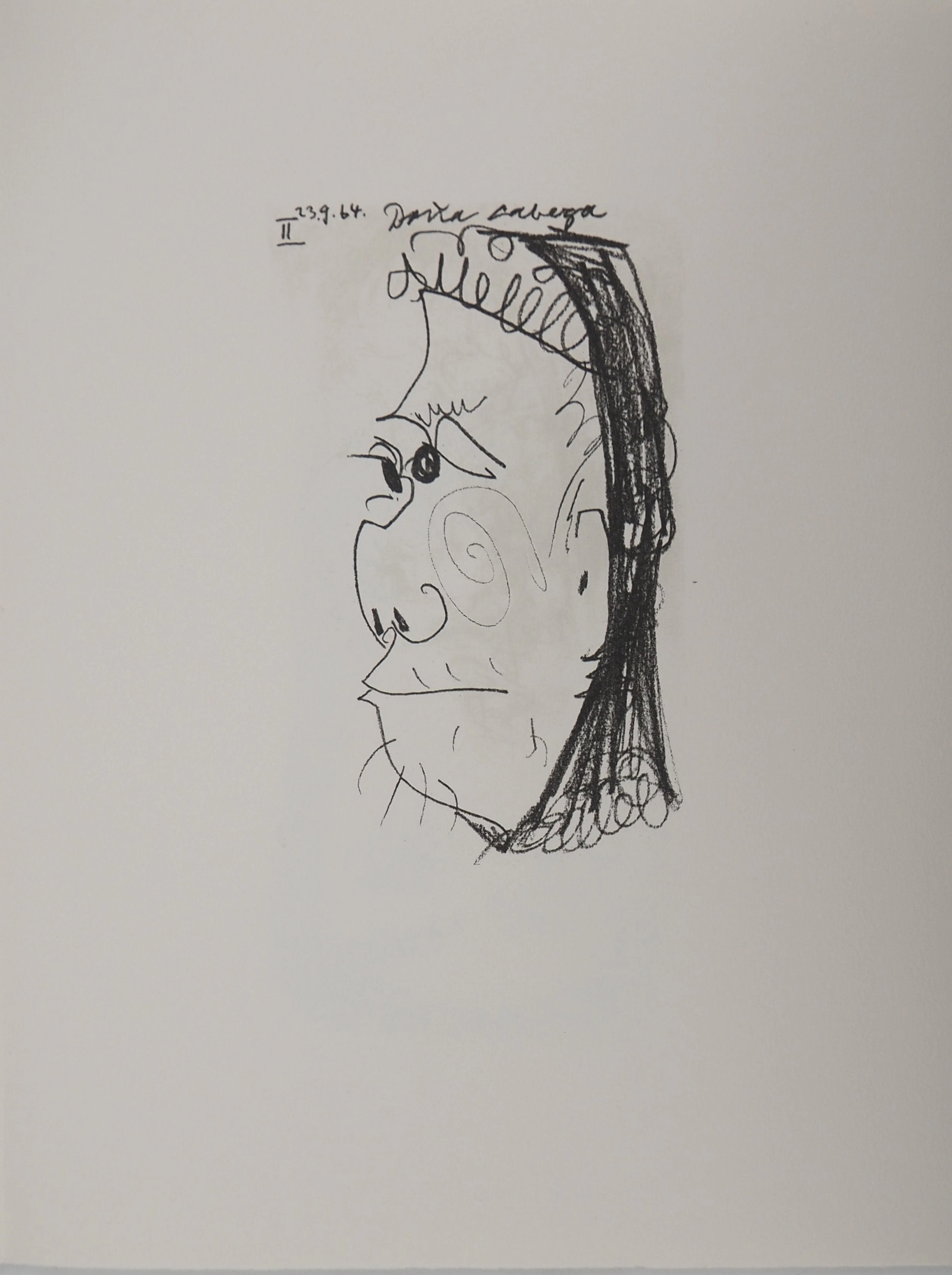 Pablo PICASSO : Le Goût du Bonheur, Portrait de la dona, Lithographie