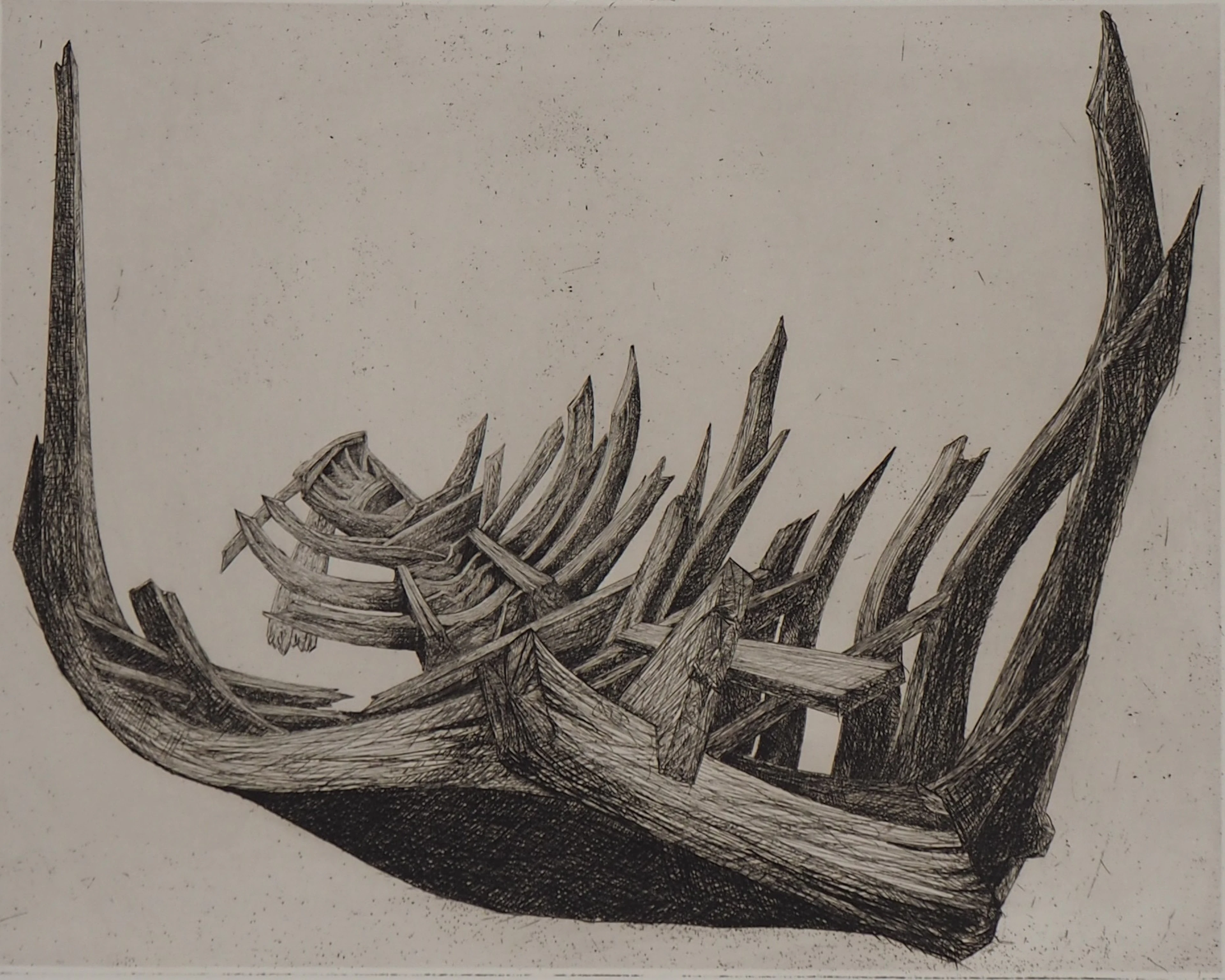 Jacques CORTELLARI - L’épave, 1967- Gravure originale signée