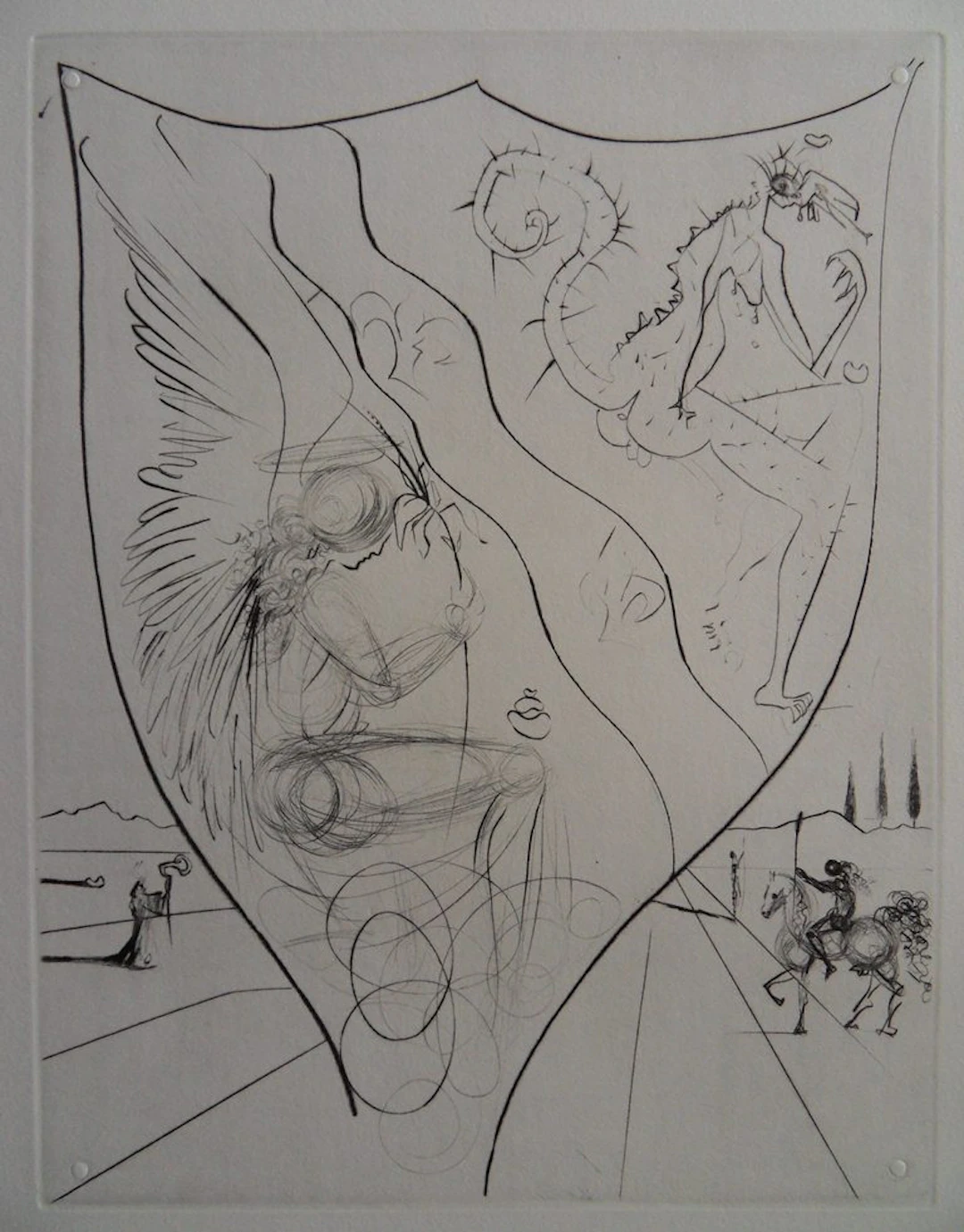 Salvador Dali : Alexis ou le Traité du Vain Désir, Gravure