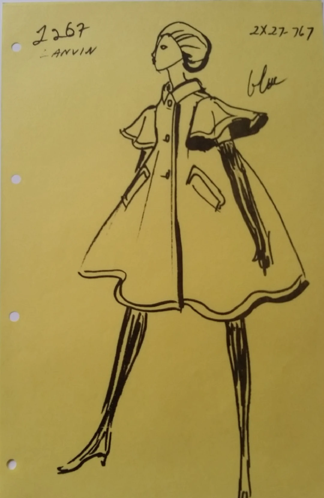 Lanvin - Croquis veste - Blue