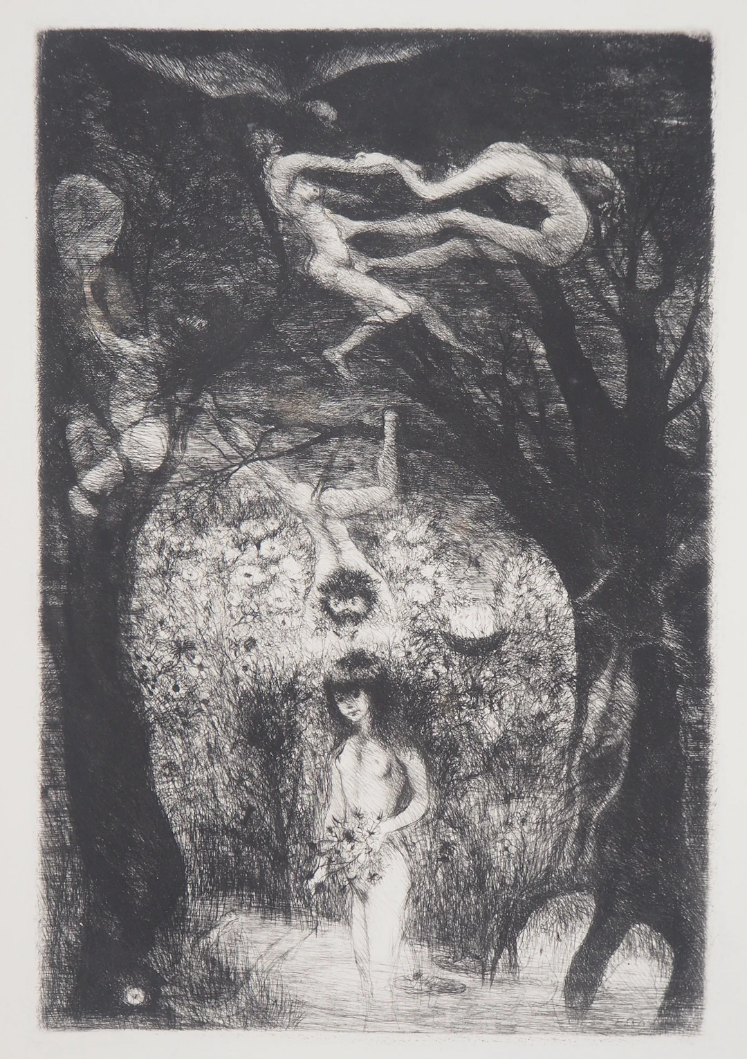 Edouard GOERG - Paradis surréaliste, 1946 - Gravure originale signée