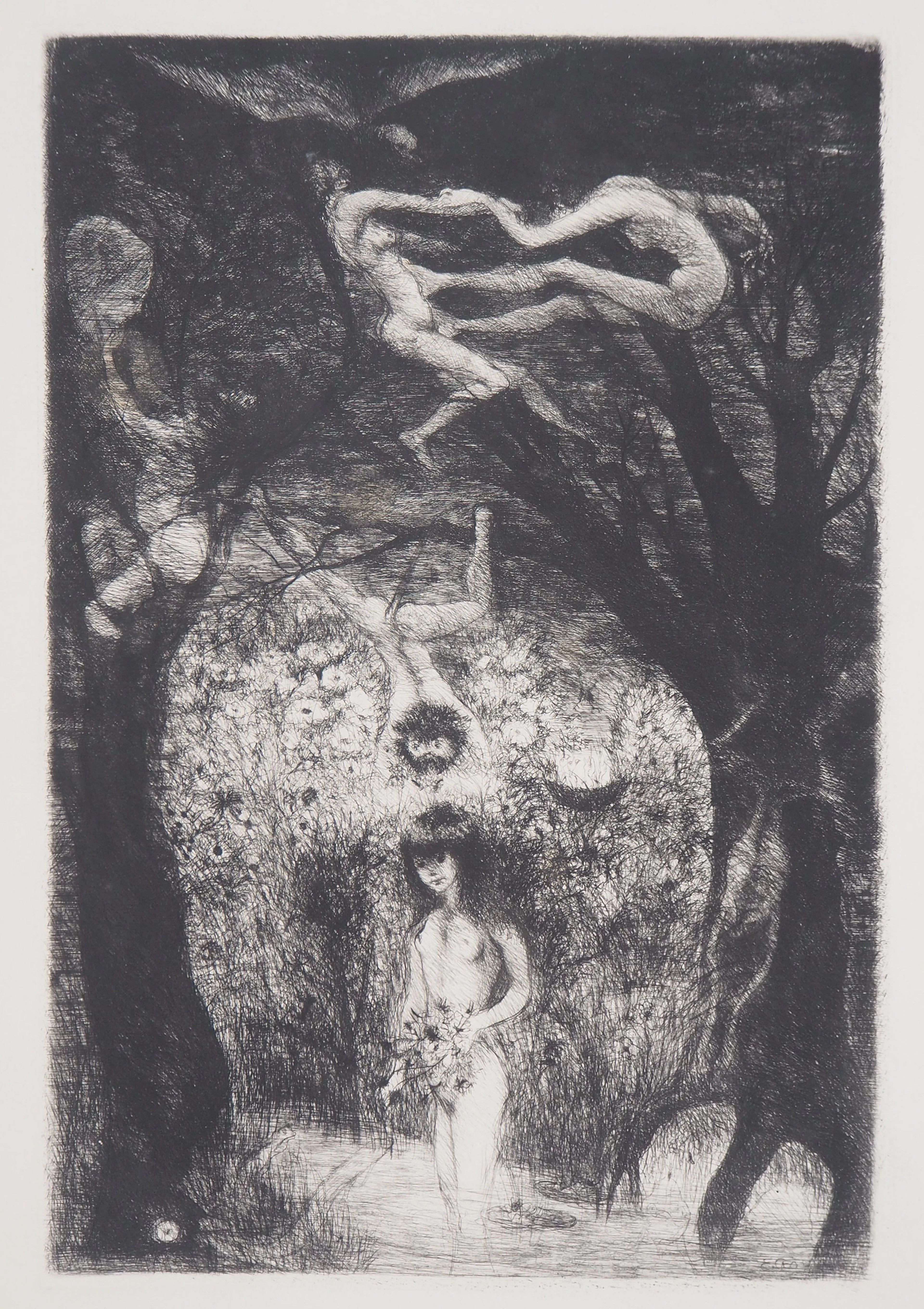 Edouard GOERG - Paradis surréaliste, 1946 - Gravure originale signée