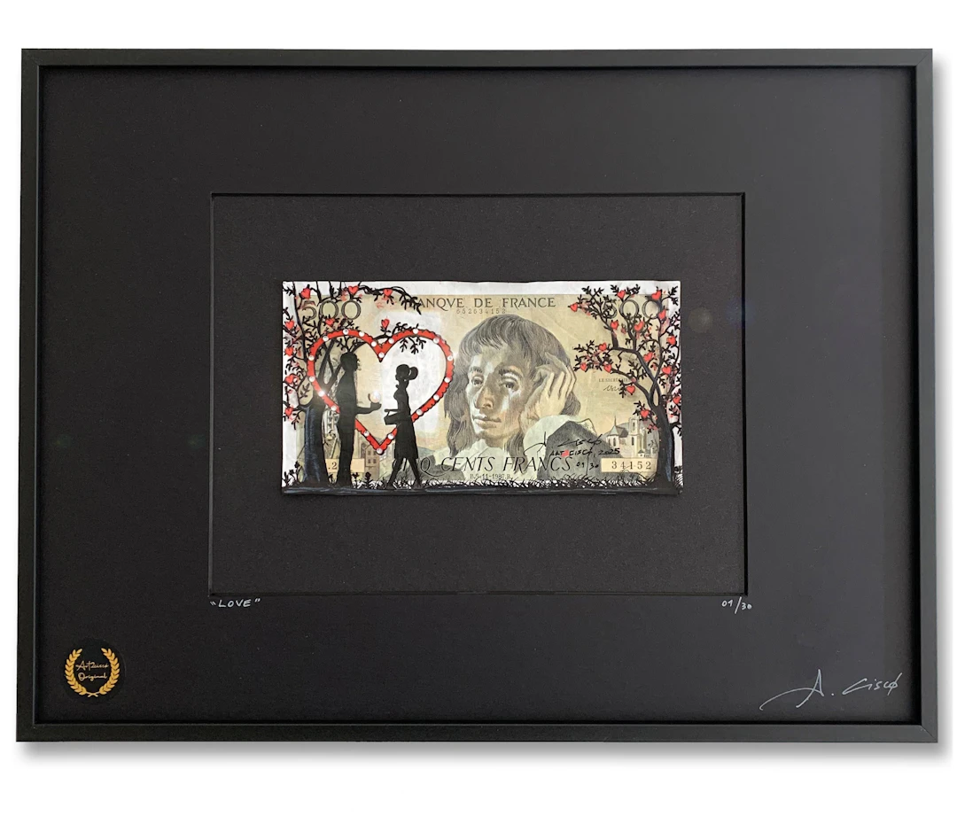 Cisco - love, 2026 - Acrylique sur billet