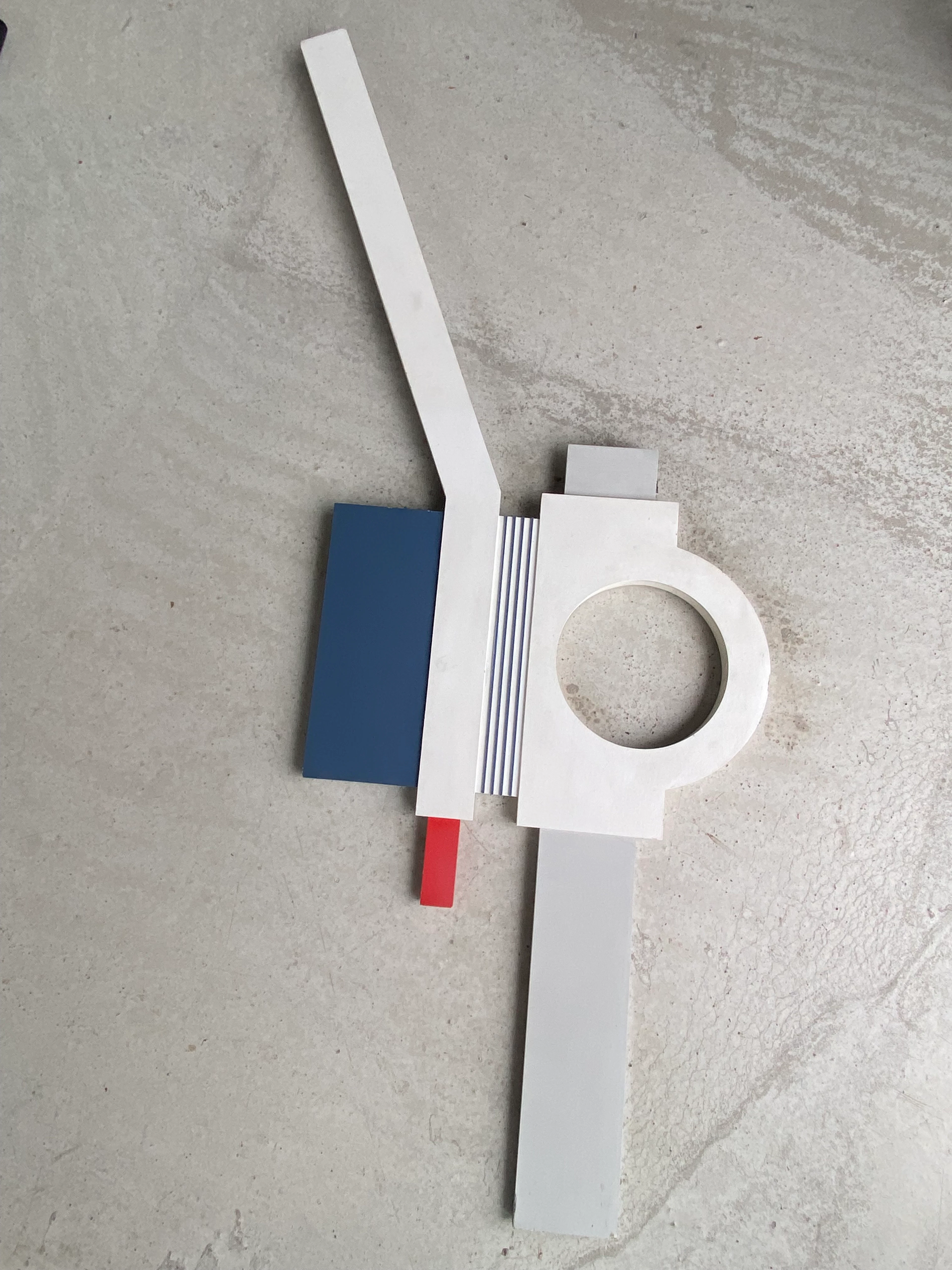 François Decq - sculpture murale - Composition abstraite - acrylique
