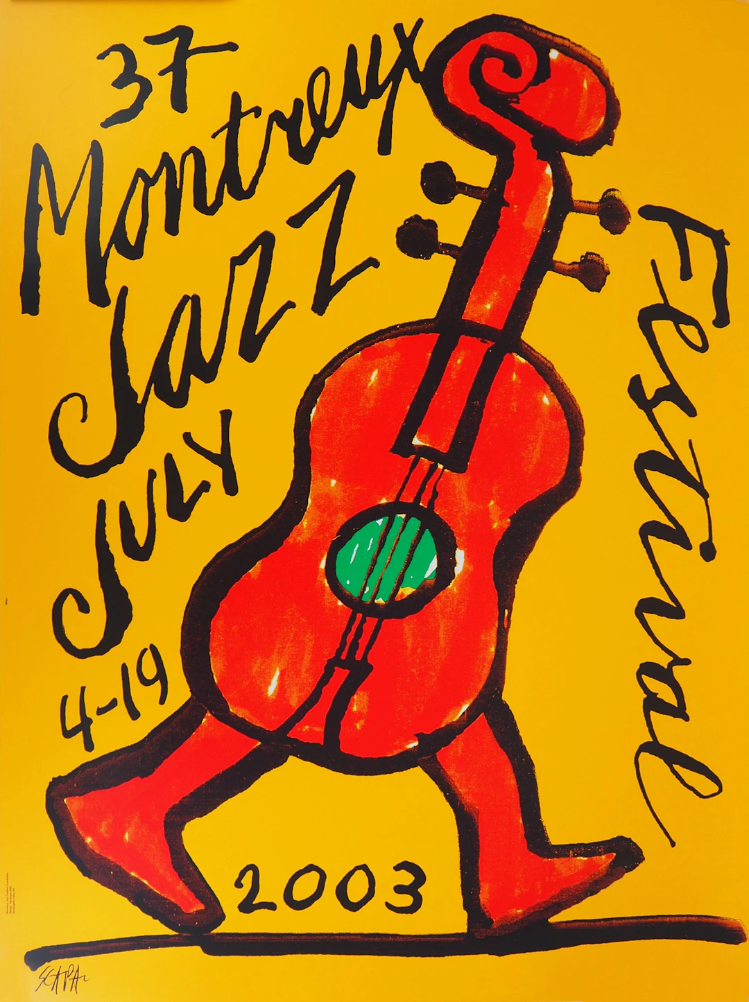 Ted SCAPA - Guitare dansante, 2003 - Sérigraphie signée
