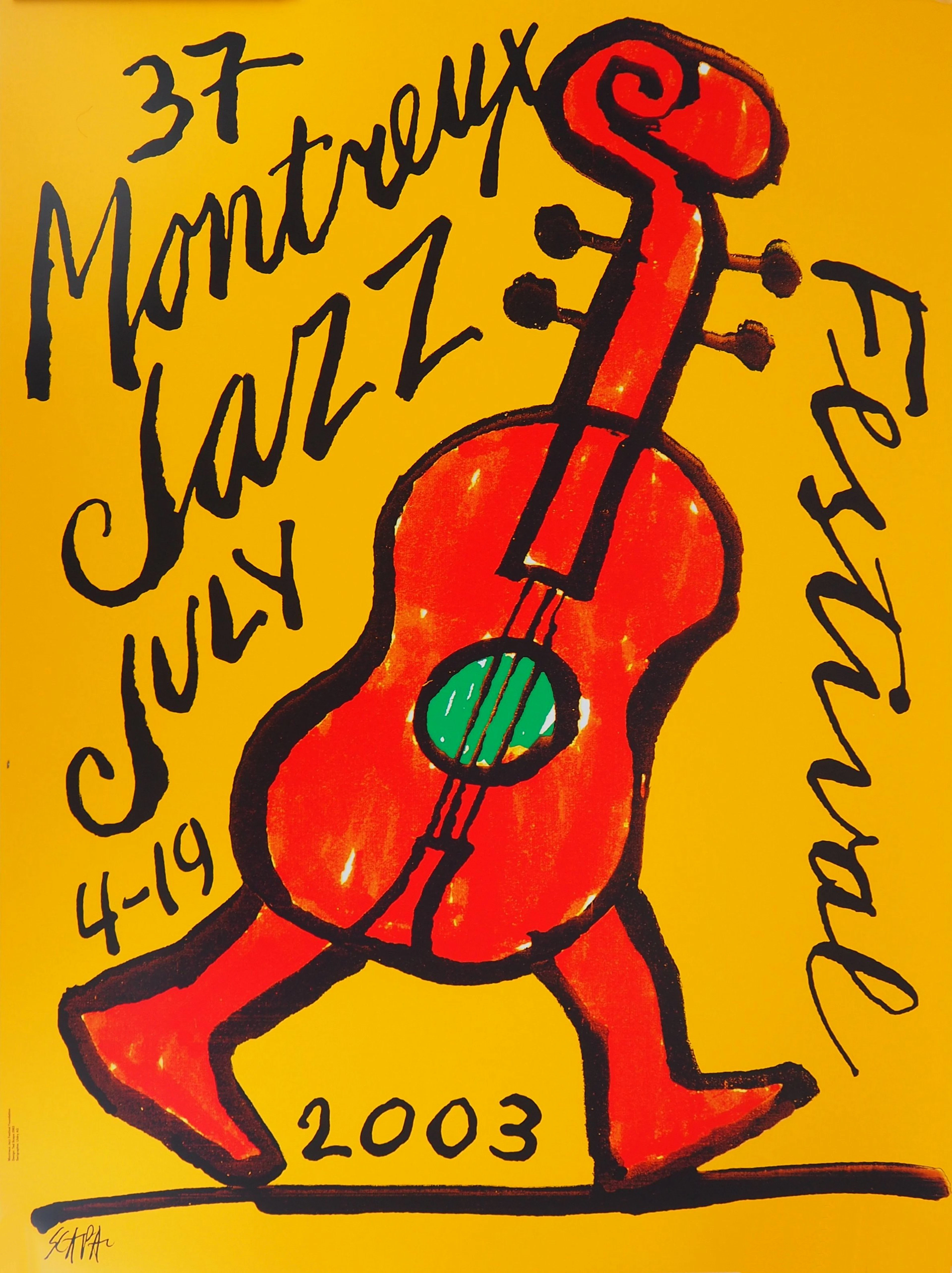 Ted SCAPA - Guitare dansante, 2003 - Sérigraphie signée