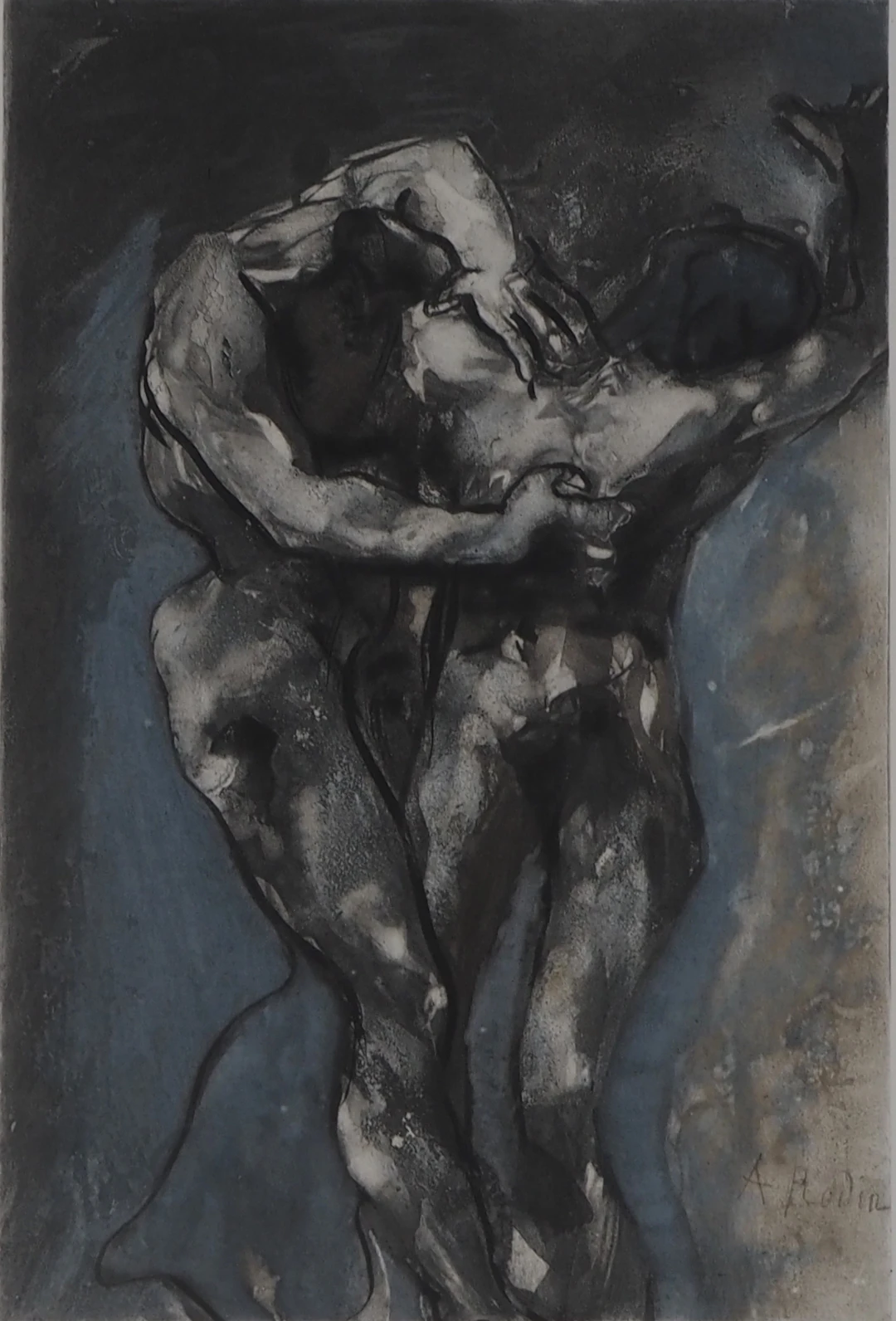 Auguste RODIN : L’étreinte amoureuse, Gravure signée