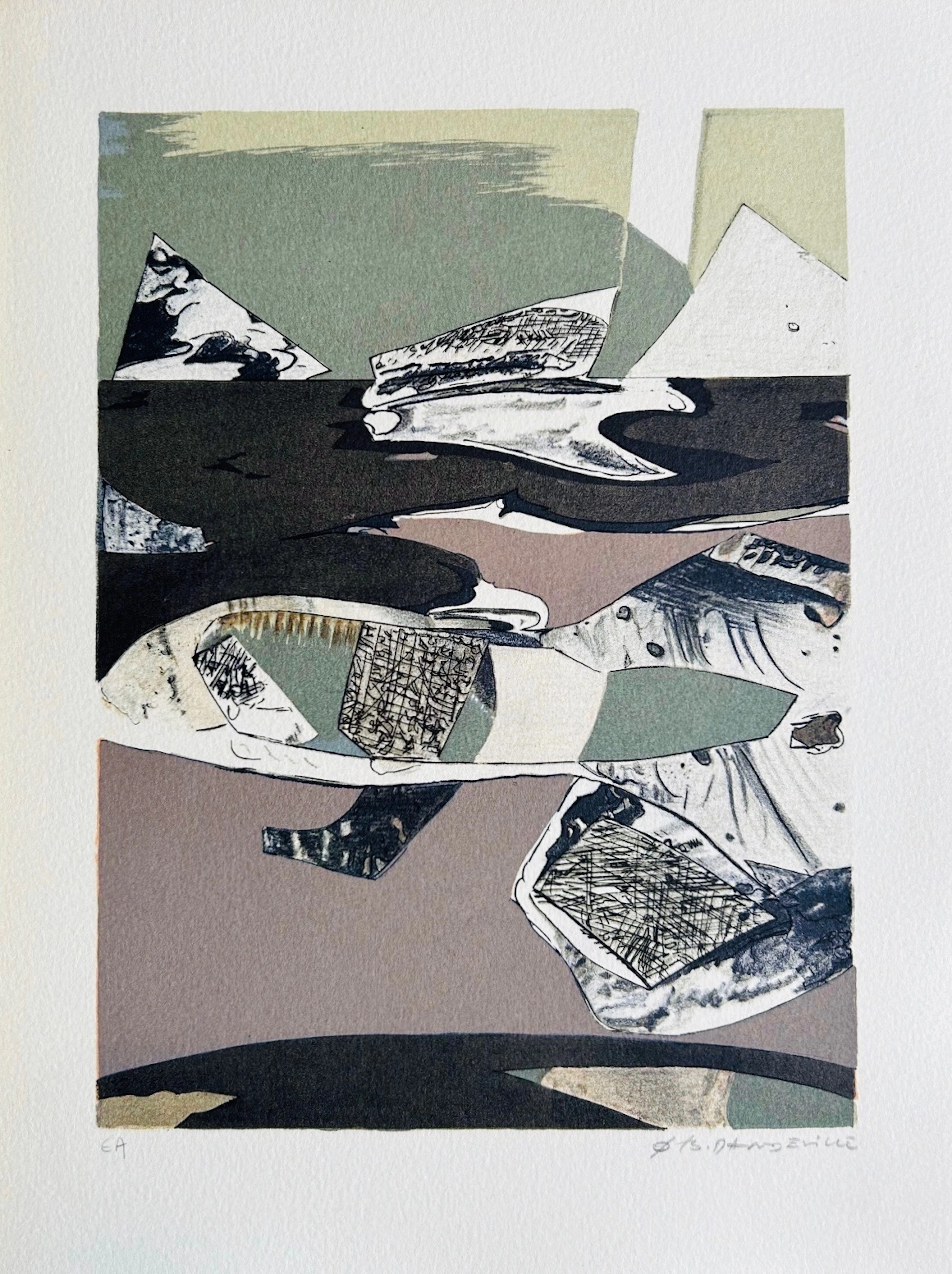 Bernard MANDEVILLE - Sans-titre, 1978 - Lithographie originale signée au crayon