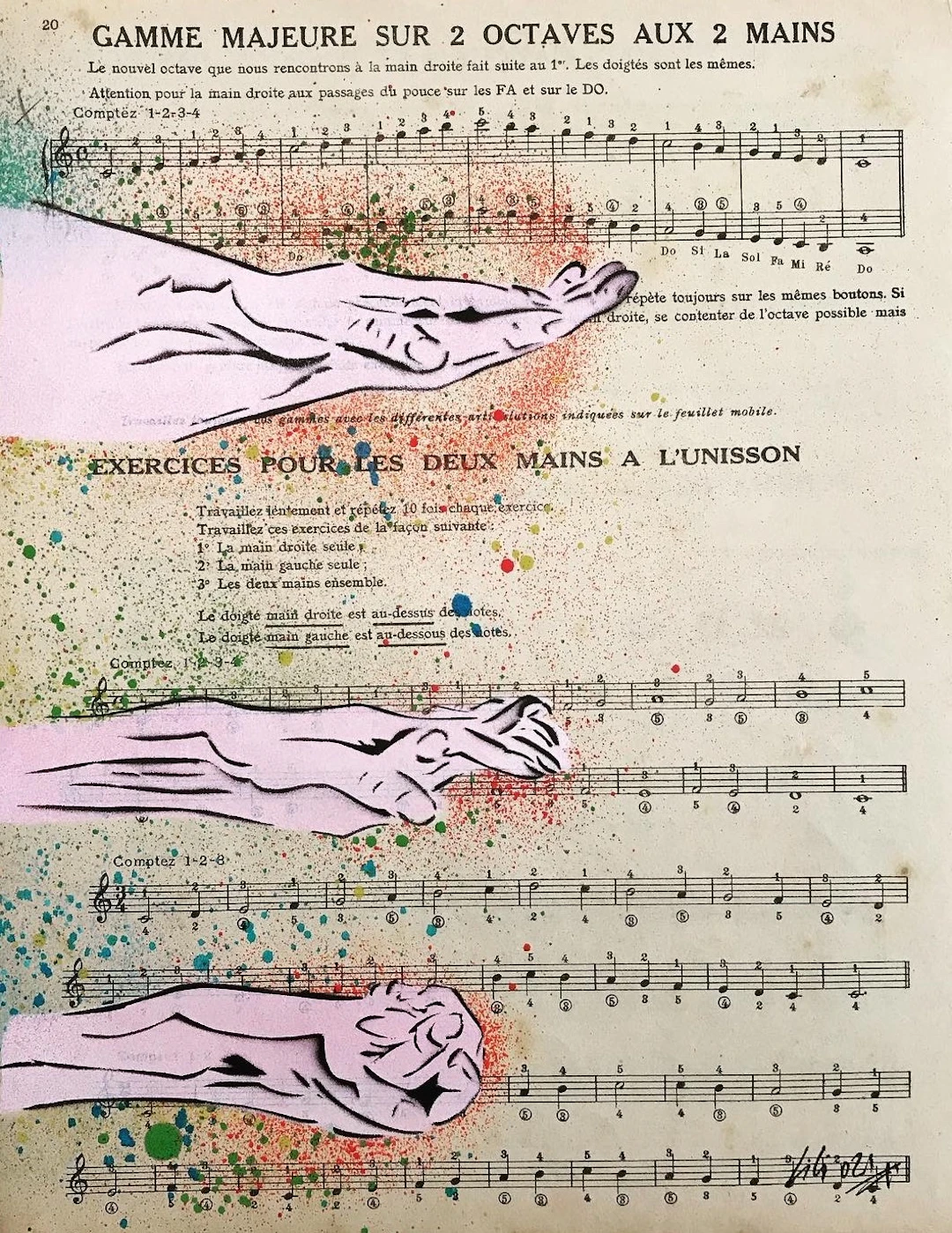 Christophe STOUVENEL - A l’Unisson, 2021 - Pochoir