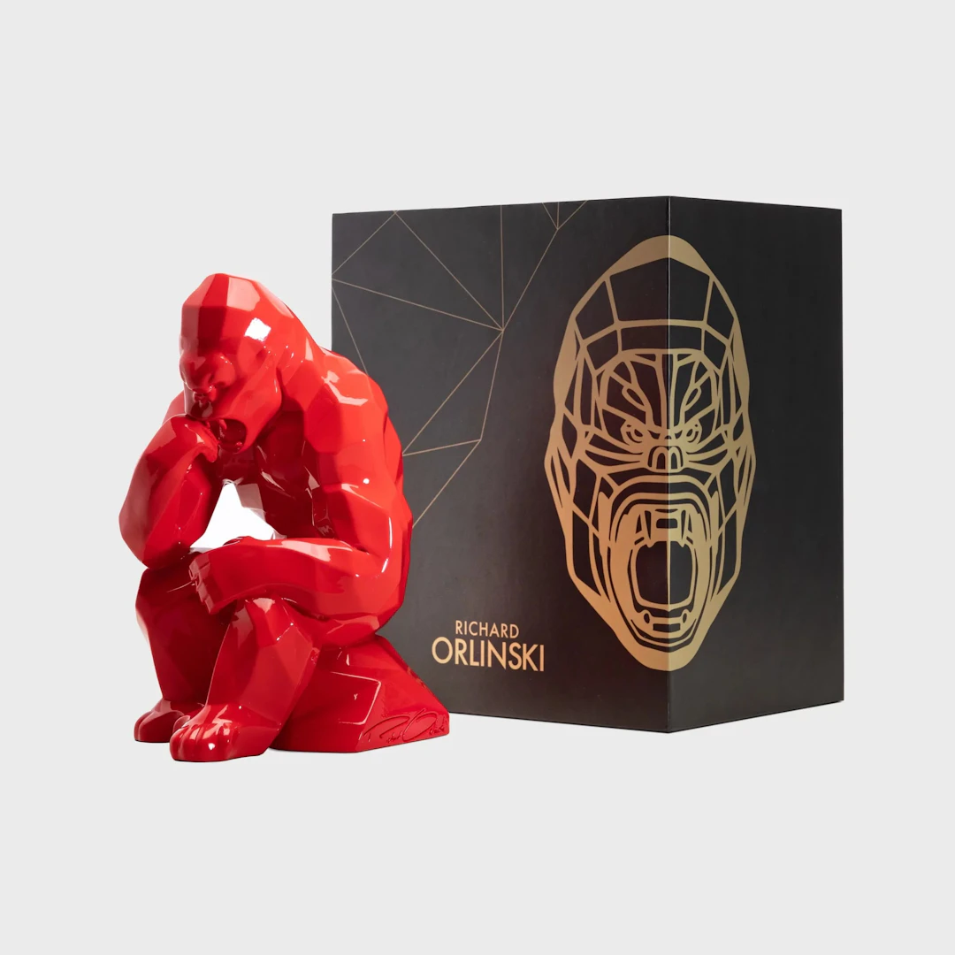 Richard ORLINSKI - Kong Penseur Rouge - Sculpture
