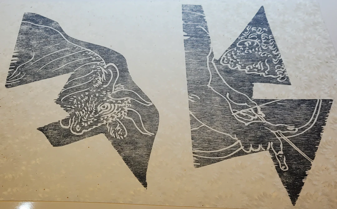 Hans ERNI - 2 signes du zodiaque 2,1970 - Bois gravé original