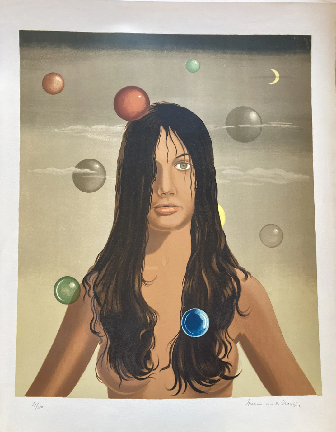 Maxime VAN DE WOESTYNE , "Diane", lithographie signée et numérotée