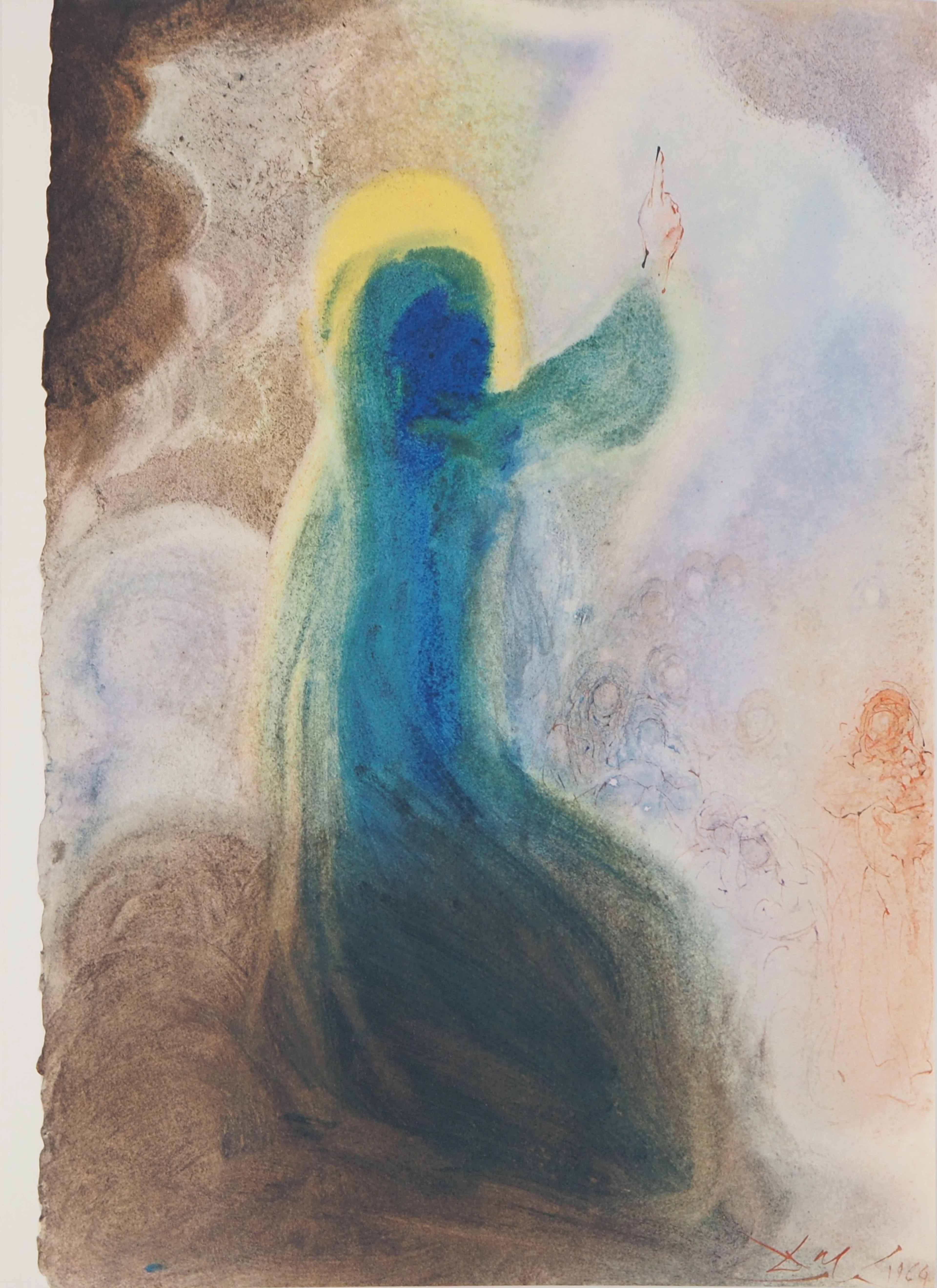 Salvador DALI : Biblia Sacra - Heureux - Lithographie Signée